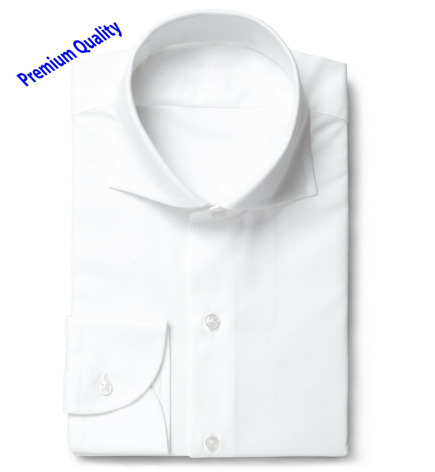 Extreme Cutaway Collar Shirts Custom Made Bespoke White Long Sleeve Shirts