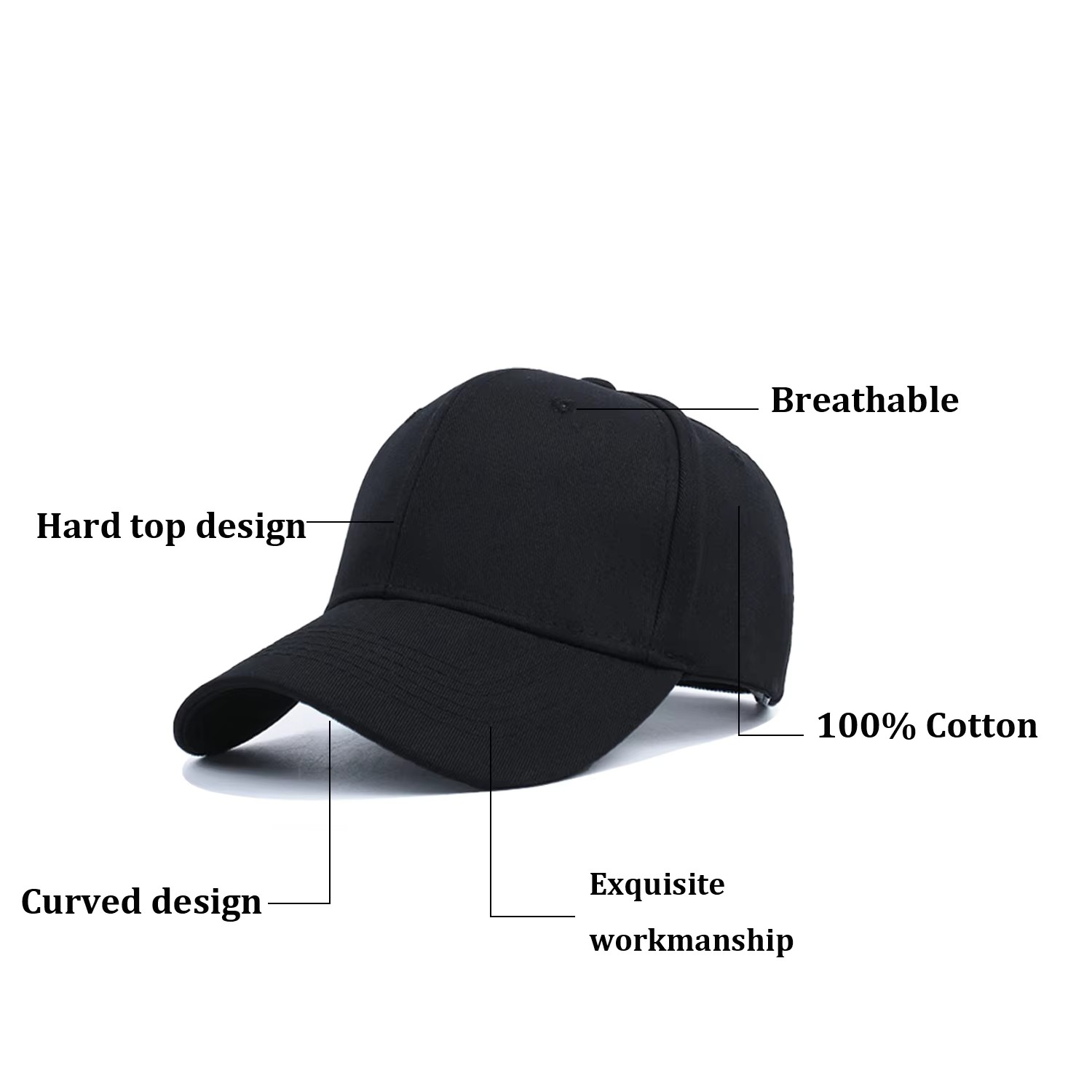 Solid Plain Baseball Cap Trucker Blank Hat Ball Men Women Adjustable