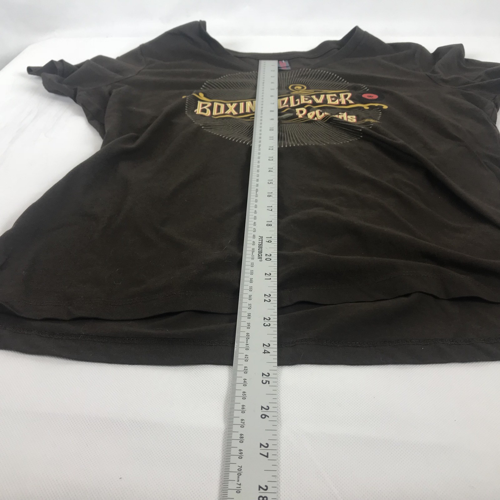 DISTRICT MADE Brown Boxing Clever Records Women’s T-Shirt Size XL