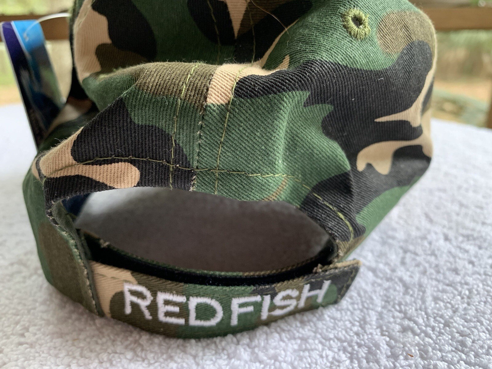 Blue Ocean Hat Cap Redfish Shut Up & Fish Camo StrapBack Embroidered Cotton NEW