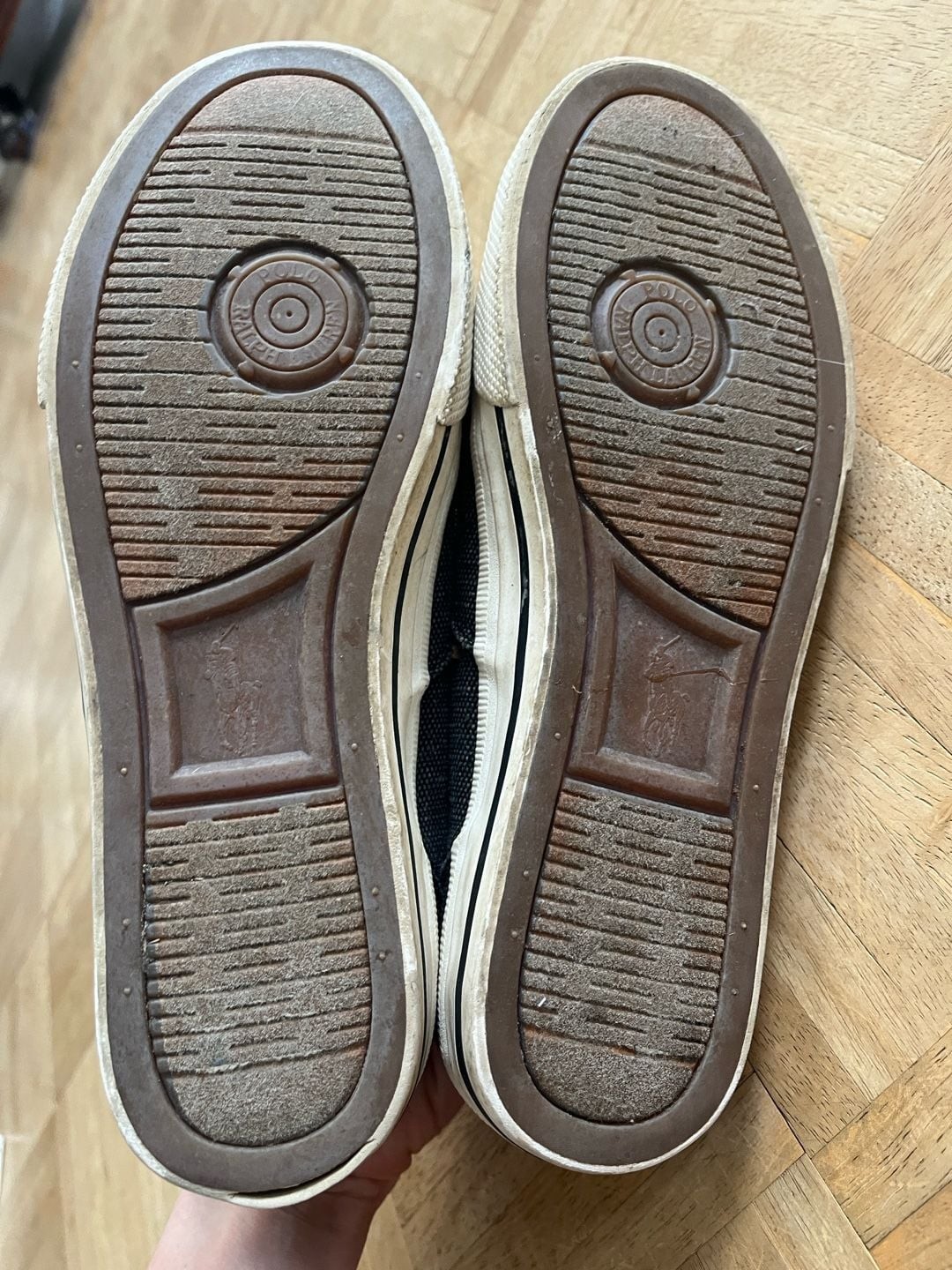 Polo Ralph Lauren Vaughn Charcoal Canvas Low-Top Sneakers 7D
