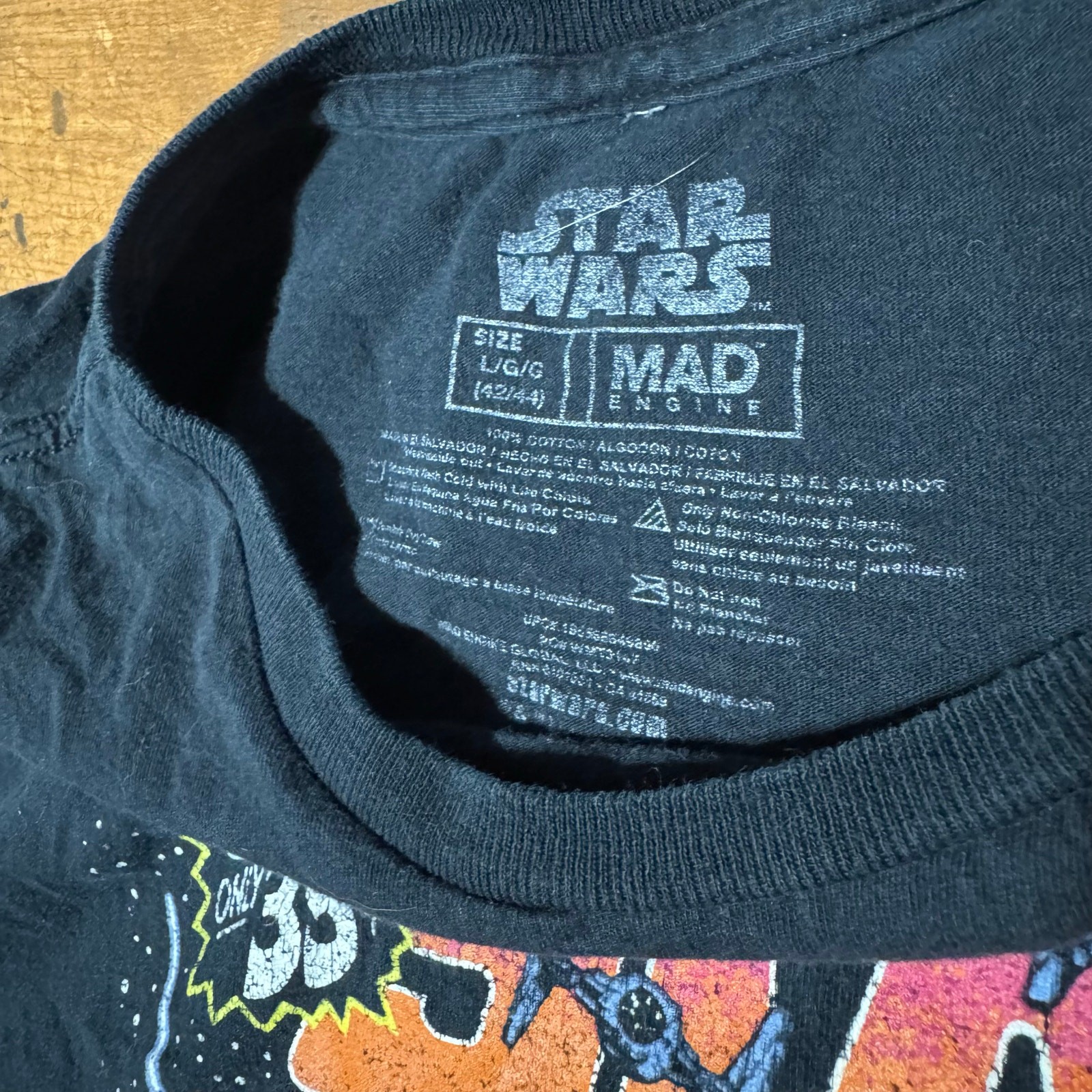 Mad Engine Star Wars Luke Skywalker battles Darth Vader comic tshirt