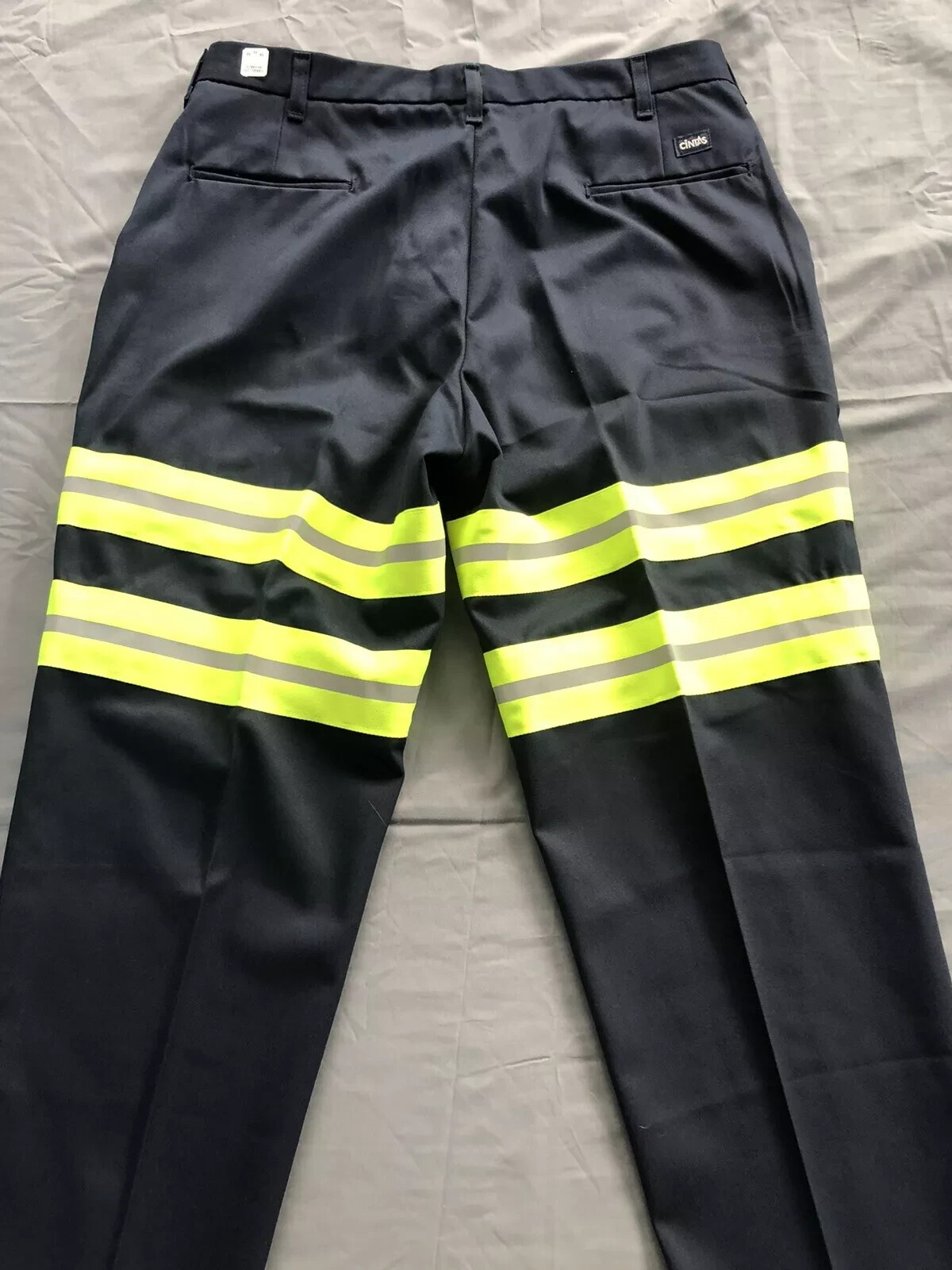 NEW Cintas 34X32 Comfort Flex Navy Blue W/Safety Stripe Work Pant 59945-20