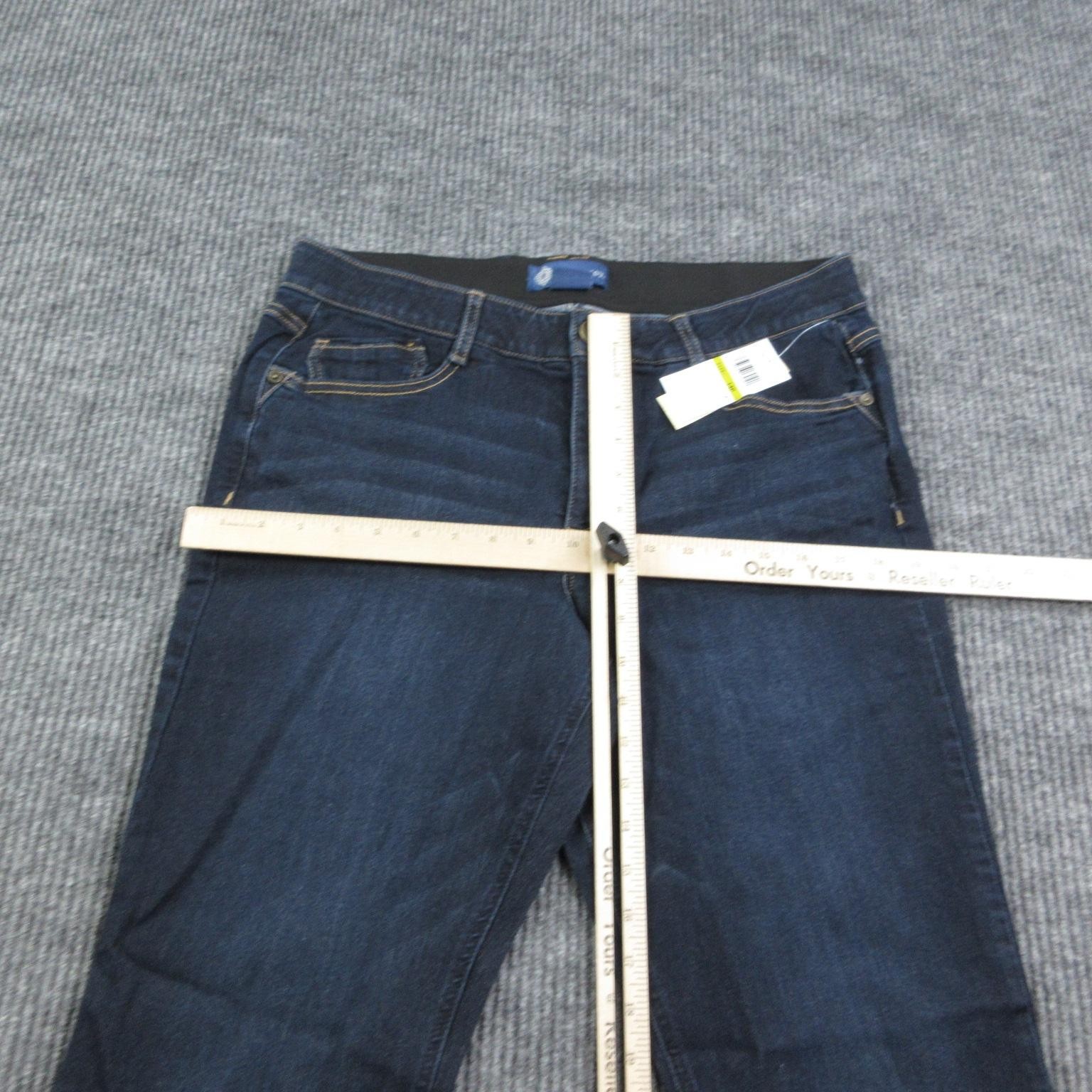 Democracy Jeans Womens 14P Blue Flared Mid Rise Ab’solution Stretch 33×29* NWT