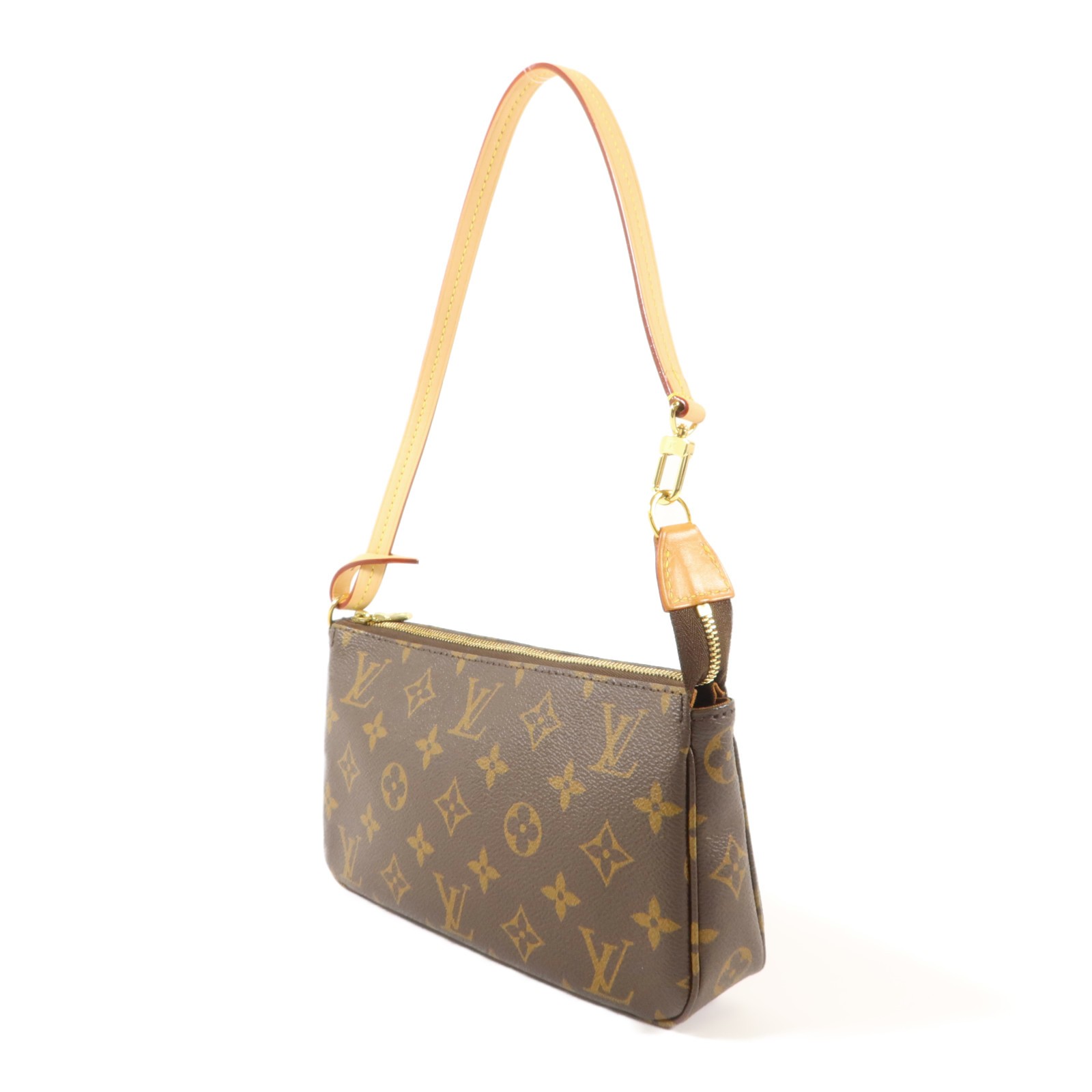 LOUIS VUITTON LV GHW Pochette Accessoires Pouch M40712 Monogram Brown