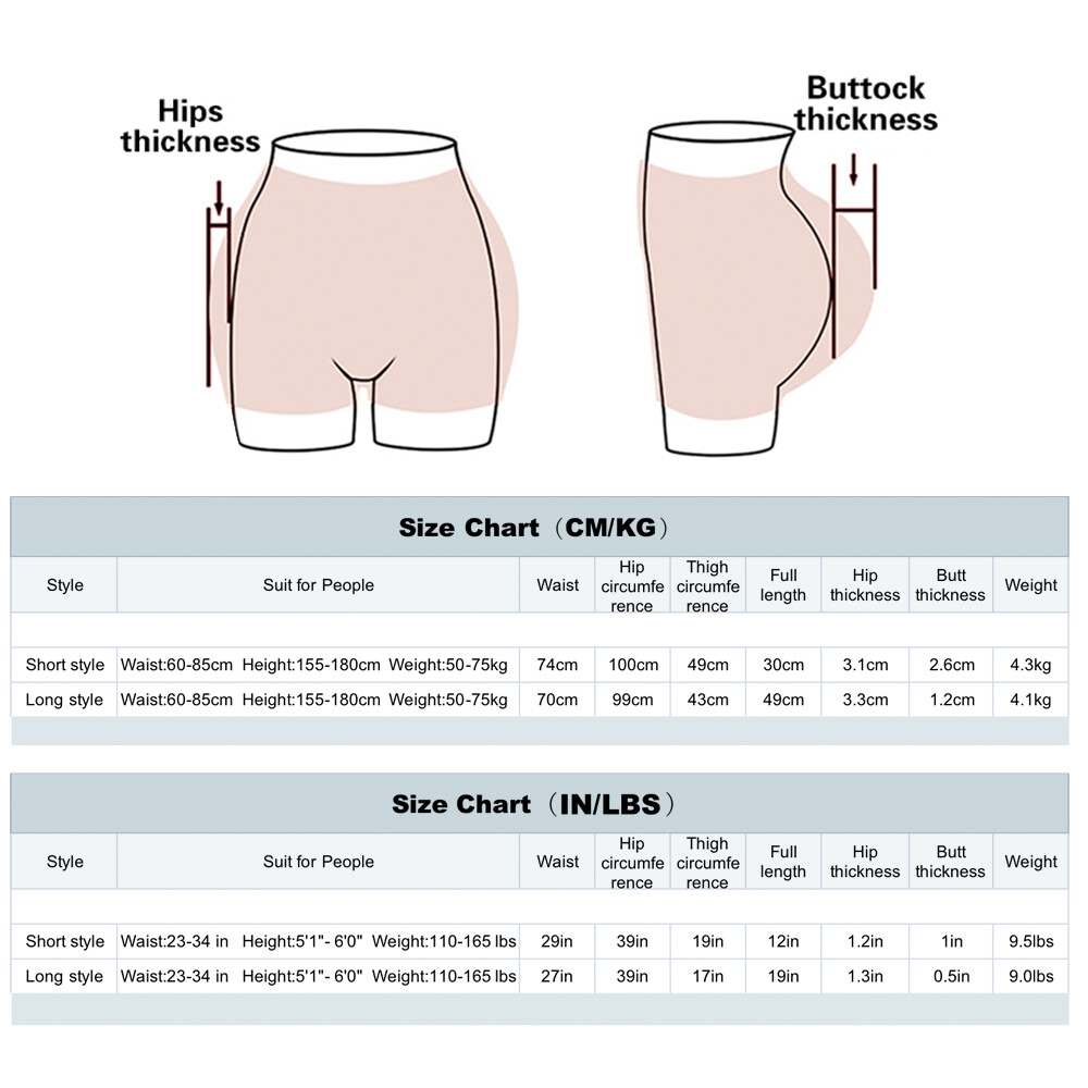 IMI Silicone Pants Hip Lift Butt Enhancer Panty Crossdresser Fake Vagina Panties