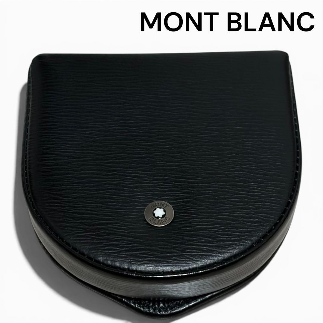 MONTBLANC Meisterstuck Coin Case Horseshoe Black Leather Mint 35637