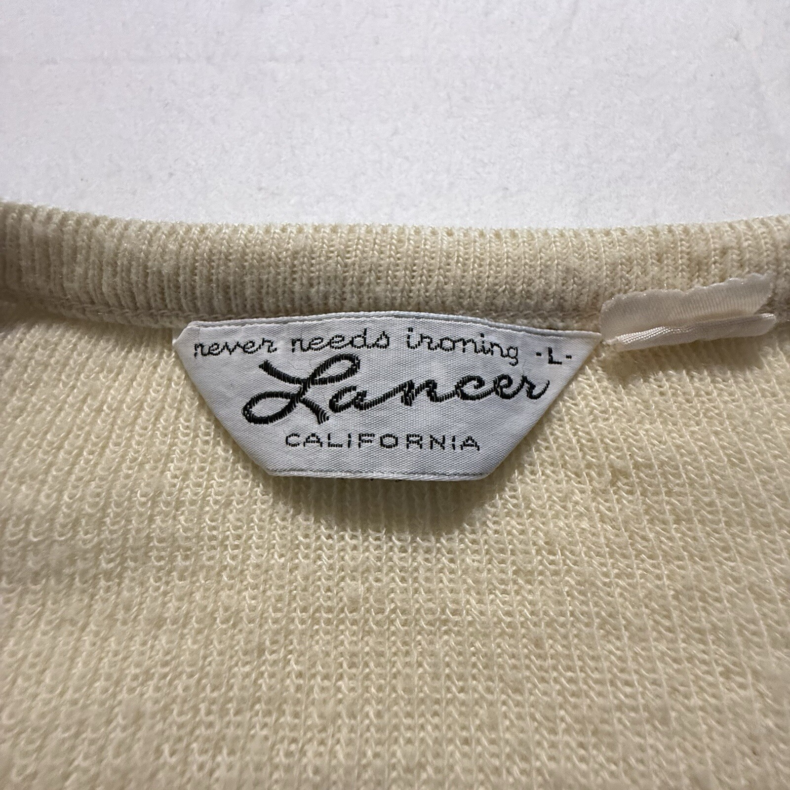 Vintage Kansas City Royals Lancer Sweater Men’s Large V-Neck Beige Pullover
