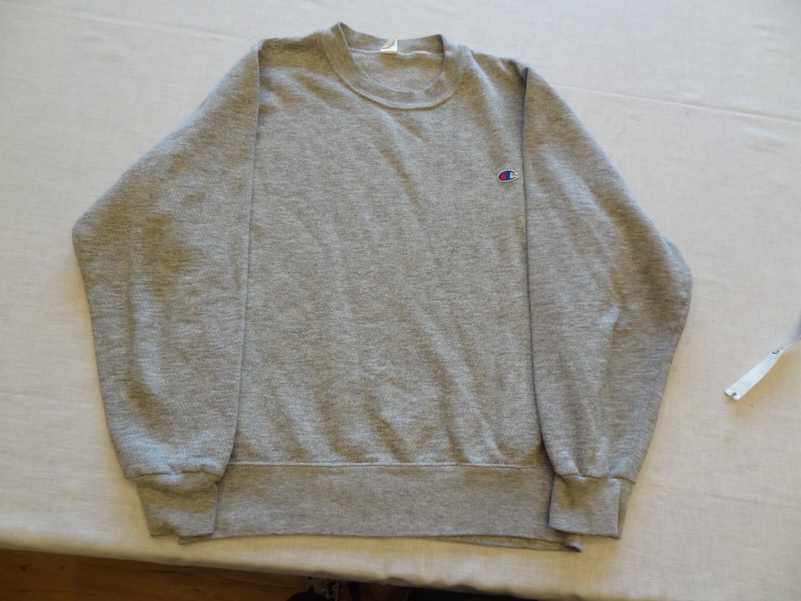 Vintage Champion Cotton Polyester Blend Sweatshirt Mens Small Grey Blank