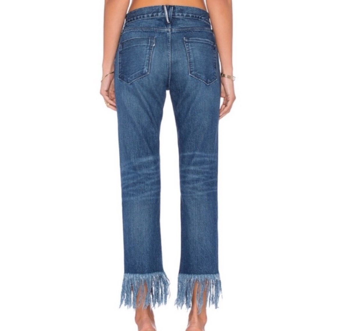 3×1 NYC Original Fringe Hem Lima Straight Denim Crop Selvedge Jeans 29 USA