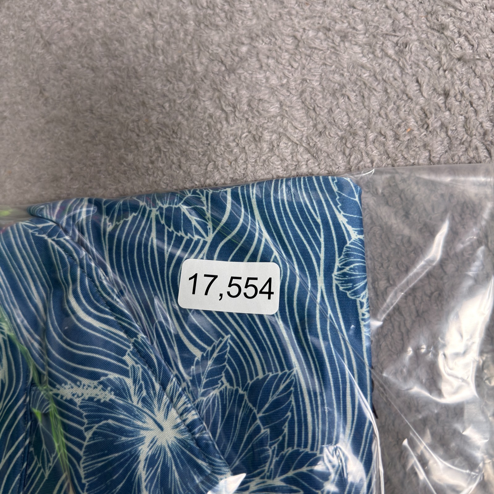 Laguna Swim Polo Shirt Men XL Blue Floral Tropical Hibiscus Stretch Short Sleeve