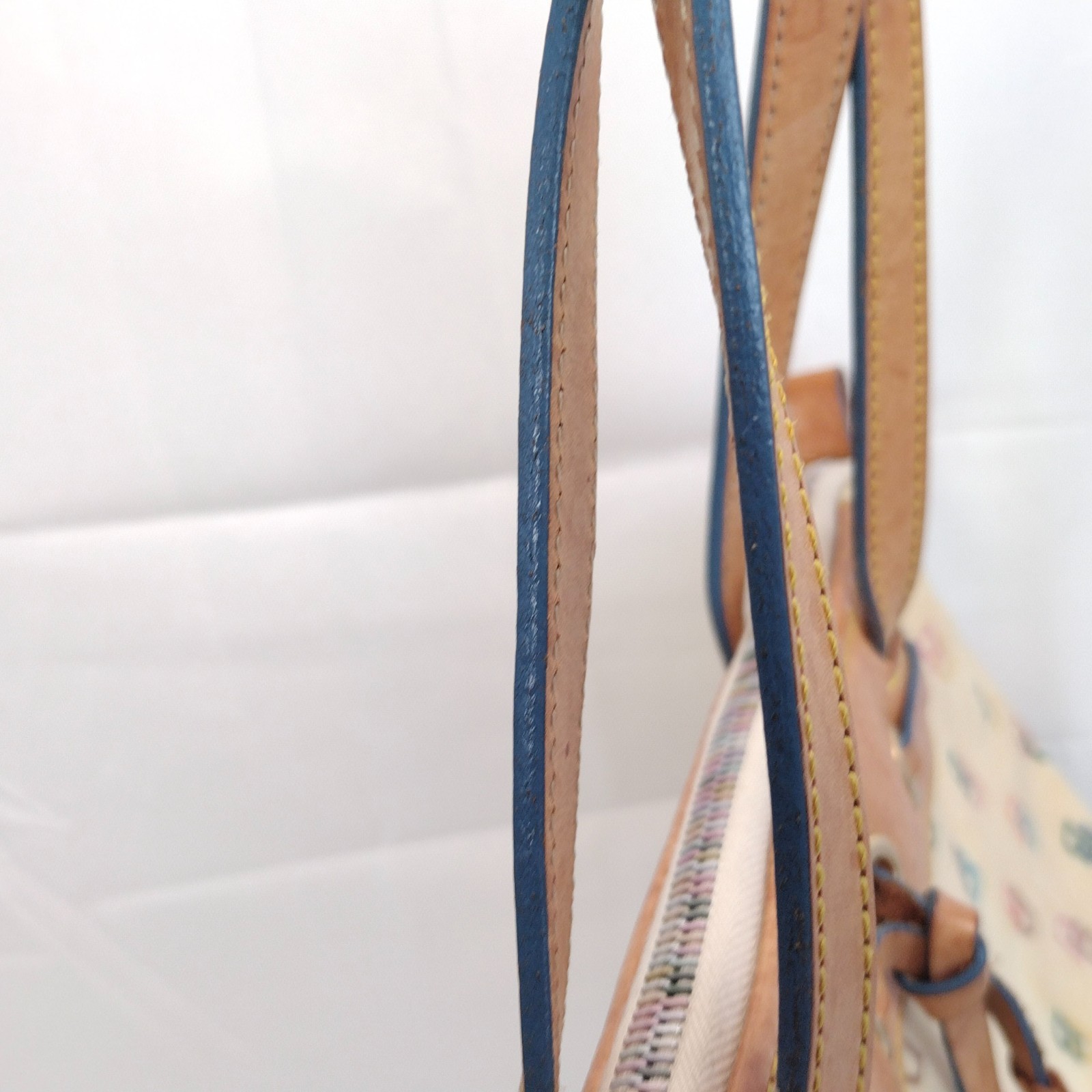 Y2K Vintage Dooney & Bourke Multi Color DB Rainbow Logo Tassel Satchel Purse