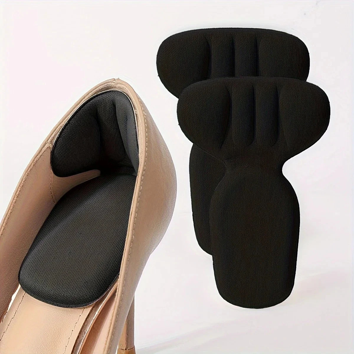 Heel Pads Cushion T Shape Foam Inserts Non Slip Shoe Heel Cup Comfort Soft 1Pair