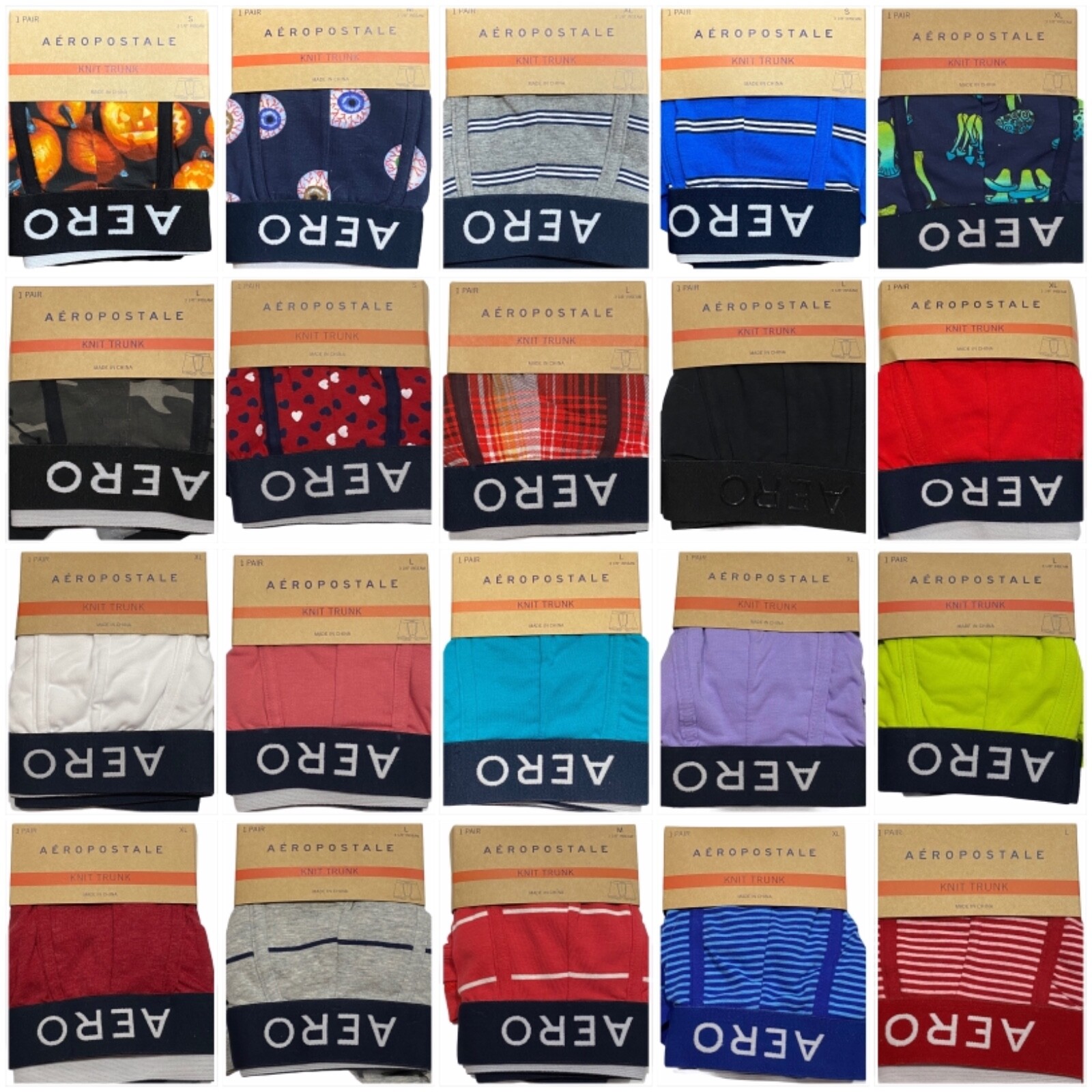 NWT AEROPOSTALE Knit Trunk Underwear Sz S-M-L-XL Assorted Colors