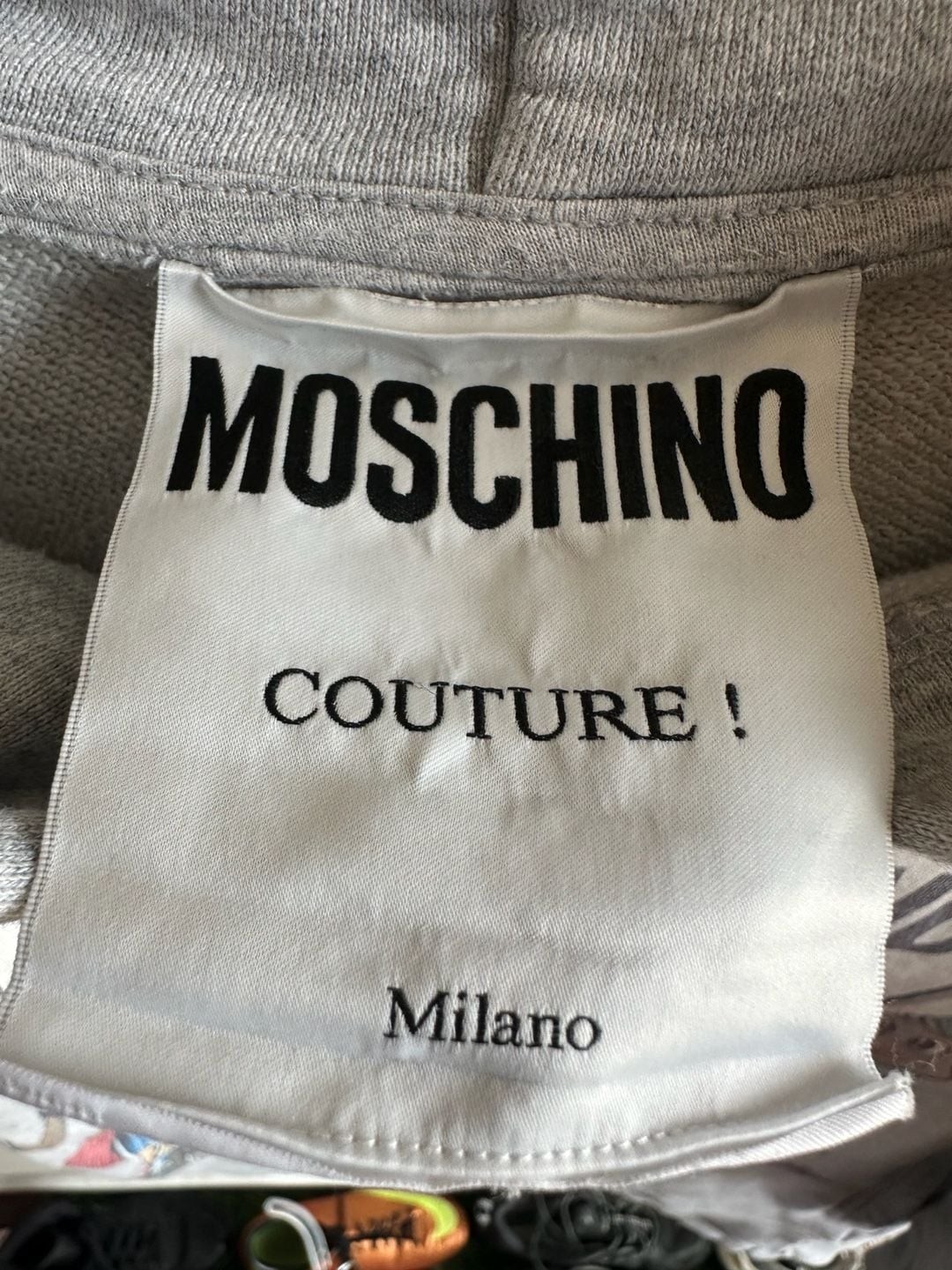 Moschino Couture by Jeremy Scott Grey Hooded Mouse-chino Rat-a-Porter Dress