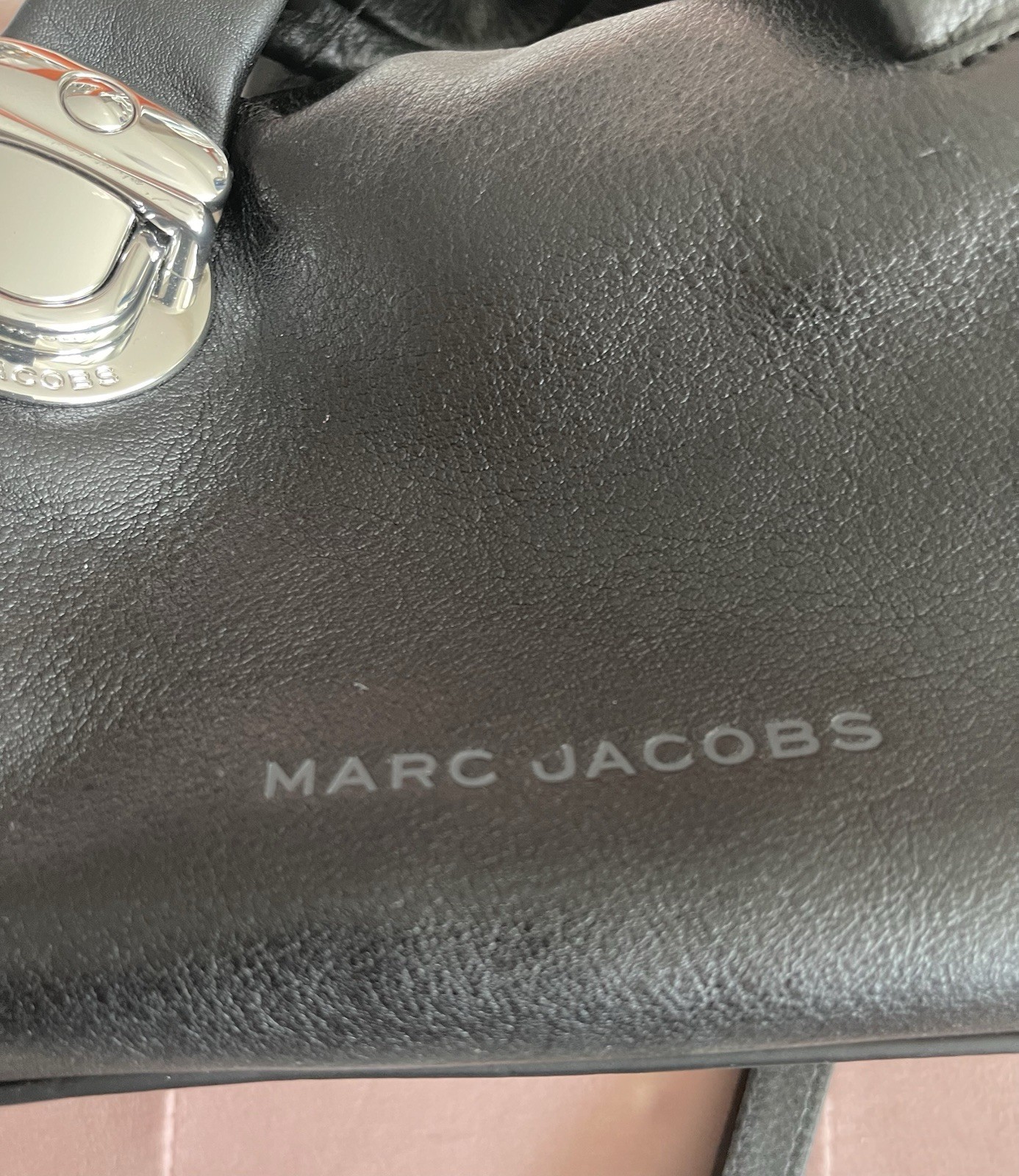 NWT MARC JACOBS Mini Pushlock Black Leather Satchel /Shoulder/Crossbody Bag $550