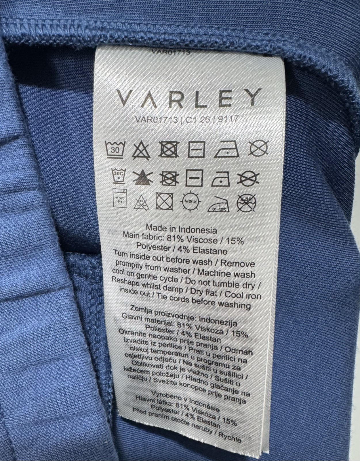 Varley DoubleSoft Blue Trousers Size S UK 8-10 Rare Discontinued Colour