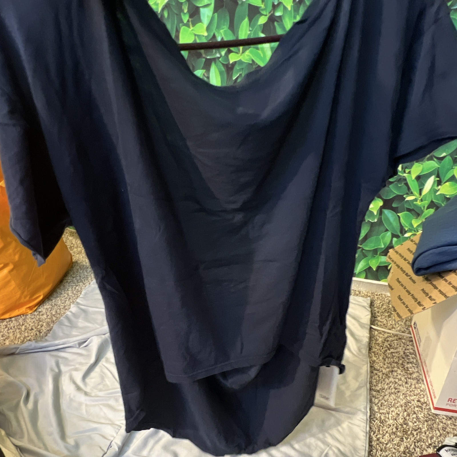 Oak Women’s M Navy Solid Scoop Neck Dolman Short Sleeve Knit T-Shirt Modal