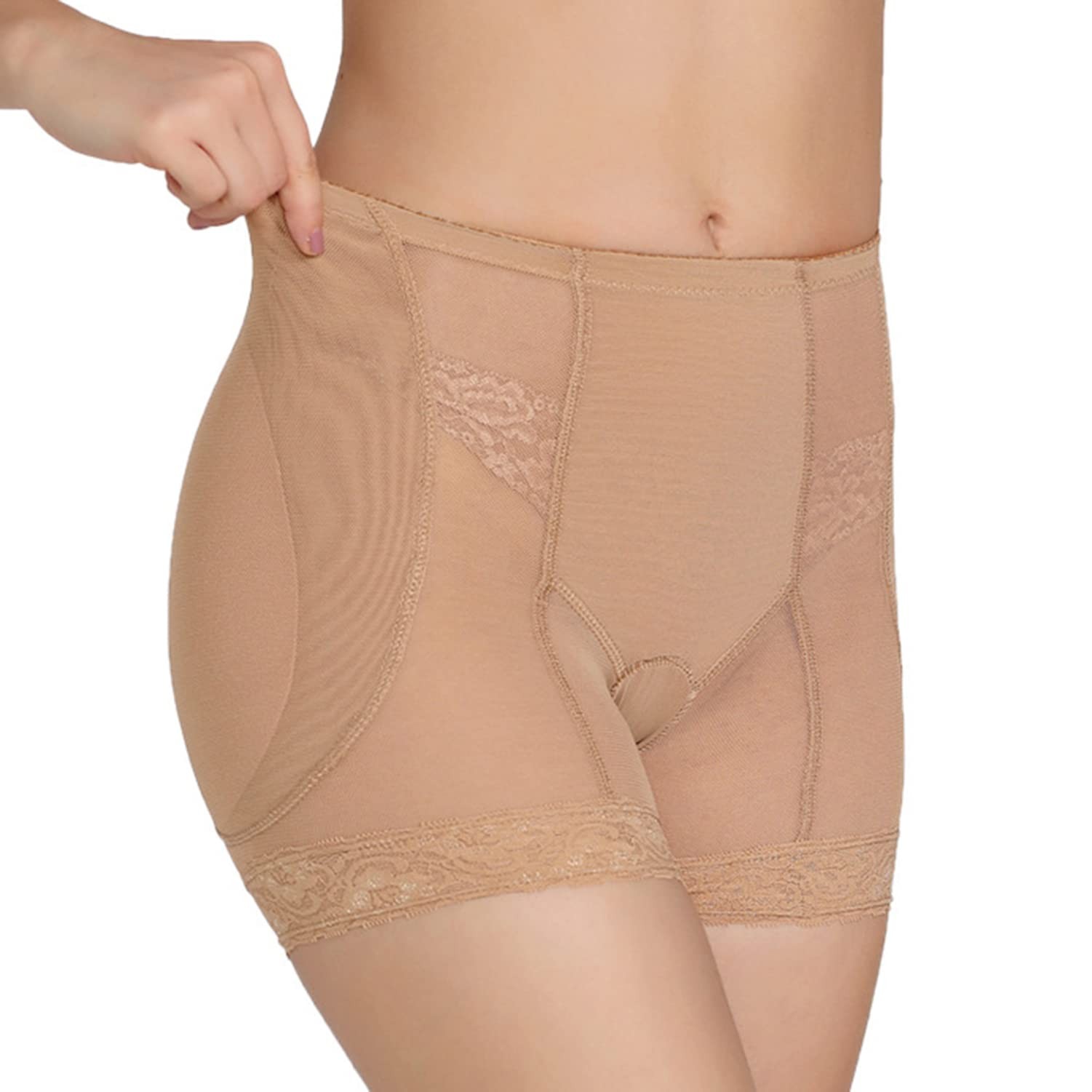 Homgro Women’s Hip Pads Shapewear Padded Shaping Thigh Shorts Dip 0-2, NUDE-11