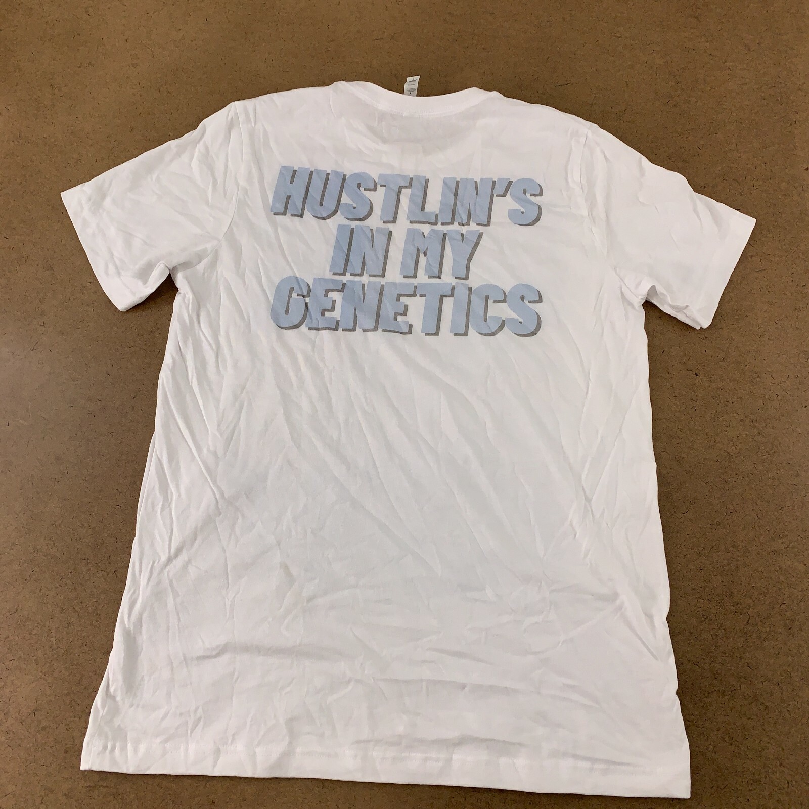 Canva Men’s Size Large White Zia Genetics Gods Gift on Earth Graphic T-Shirt New