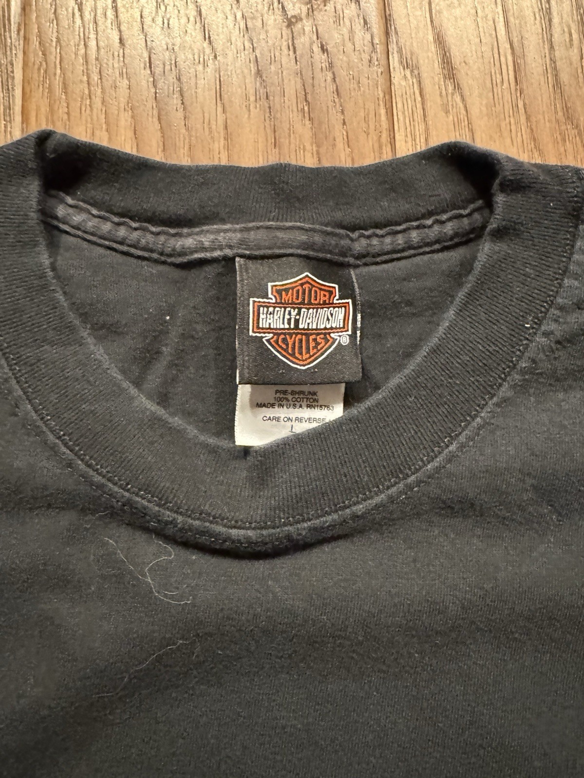 Harley Davidson Shirt Mens L Black Tribal Colorado Motorcycle Sword Dagger Tee