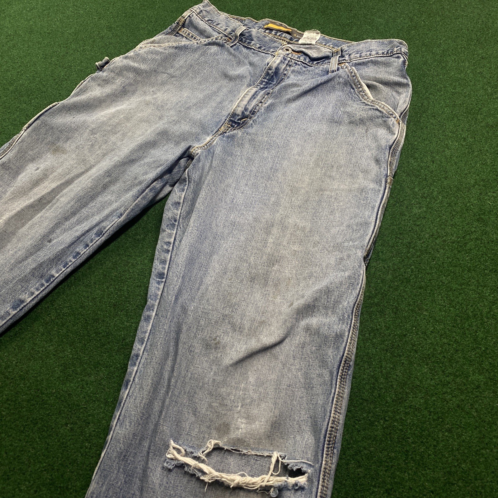 Vintage Levis Silvertab Jeans Mens 34 Blue Denim 90S BAGGY Wide Leg FITS 34×33