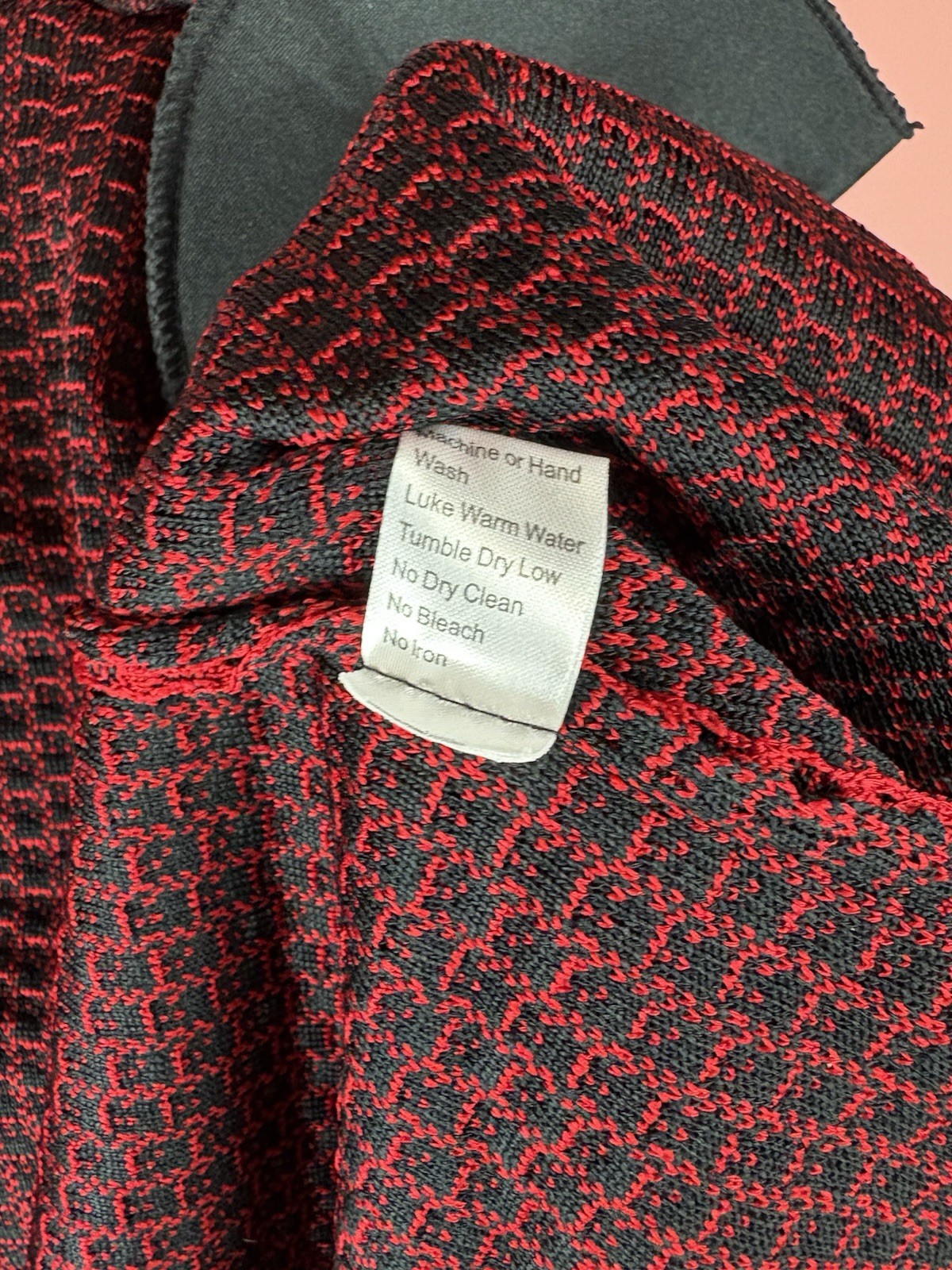 Ming Wang Jacket Open Cardigan Womens Medium Dressy Stretch Red Black Capsule
