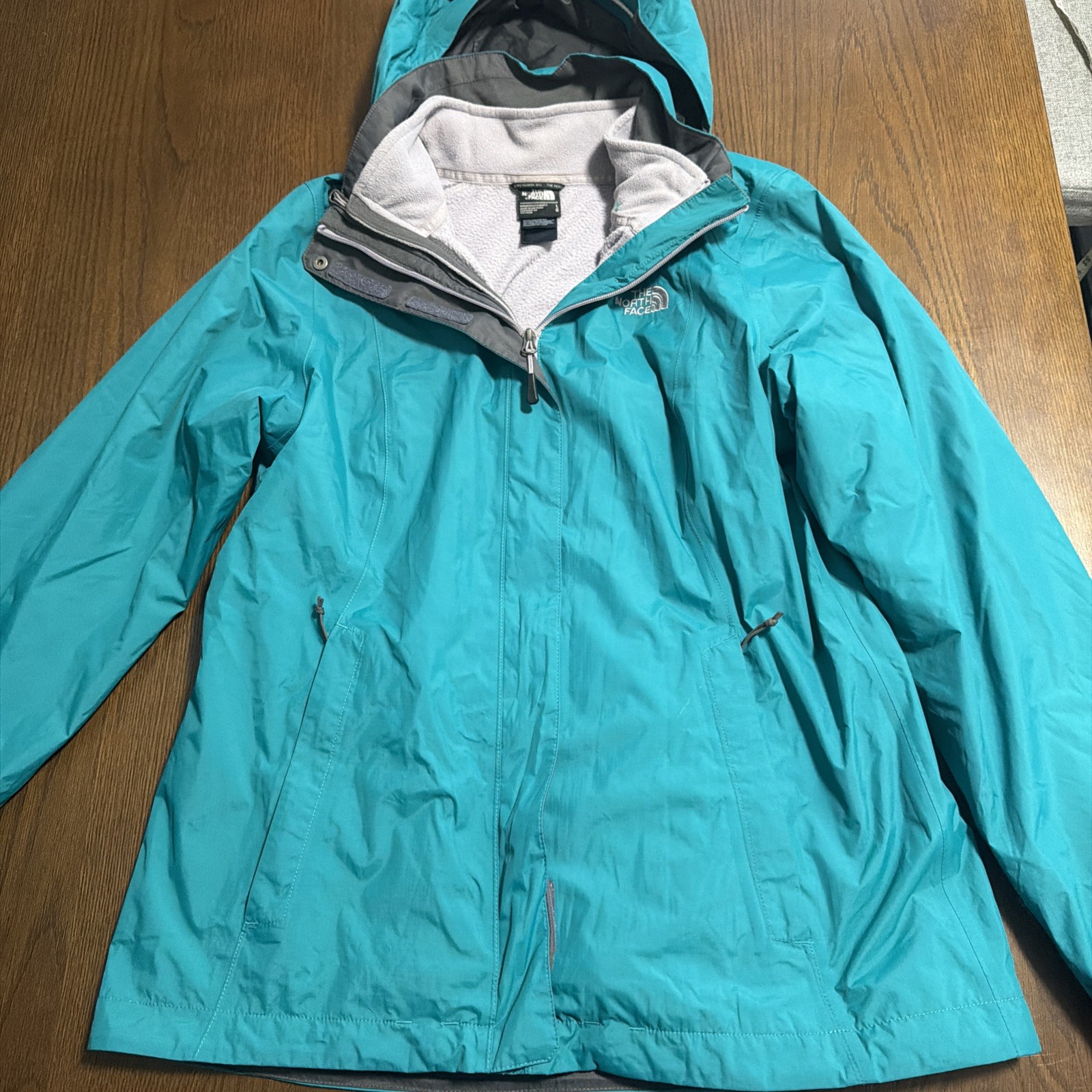 The North Face Jacket Womens HyVent 3-in-1 Waterproof Removable Poly Liner Sz L