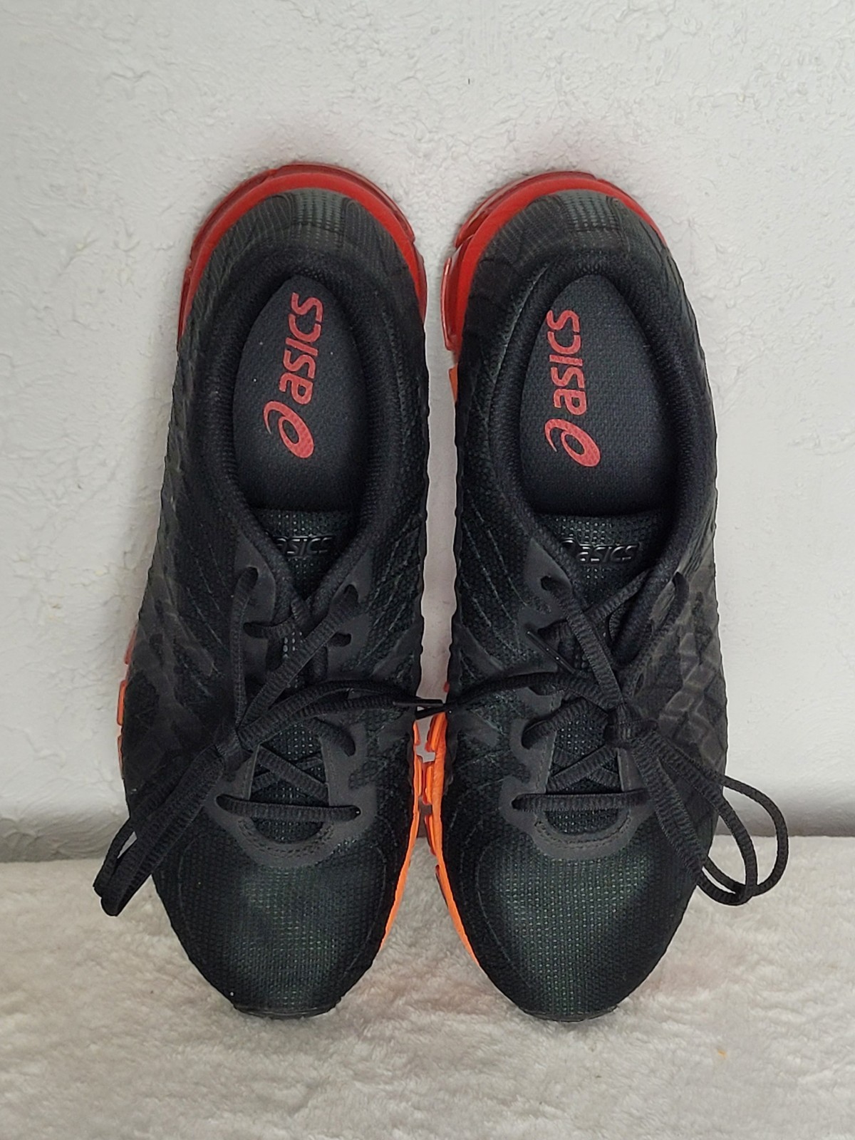 Asics Gel Quantum 180 Shoes US Mens 8.5 Black Red Gym Trainer Sneakers