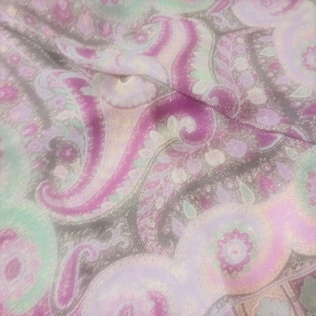 ETRO Silk Blend Scarf Peach Purple Green Gold Pink Beige Lavender Italy