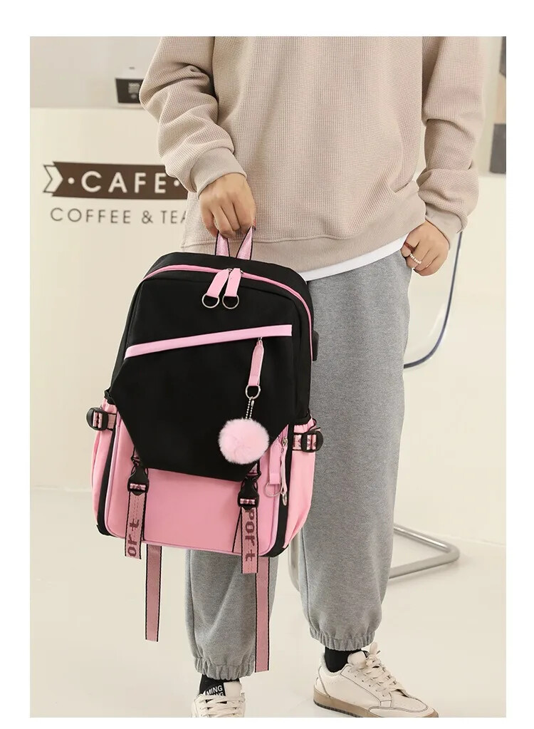Kerokero/Keroppi/frog Backpack Rucksack School Bags USB Charging Backpack