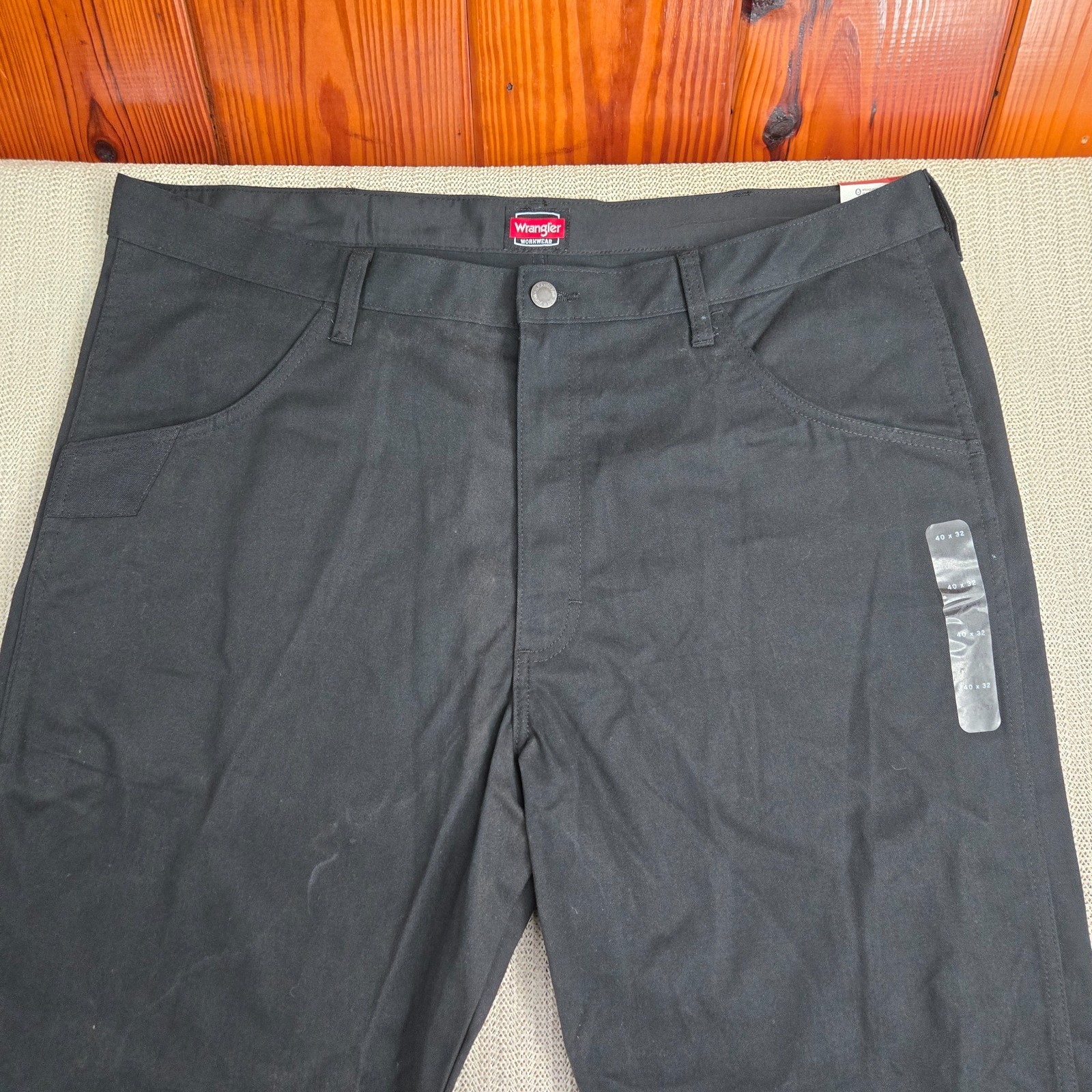 Wrangler Pants Mens 40×32 Black RIGGS Workwear Relaxed Fit Carpenter Utility