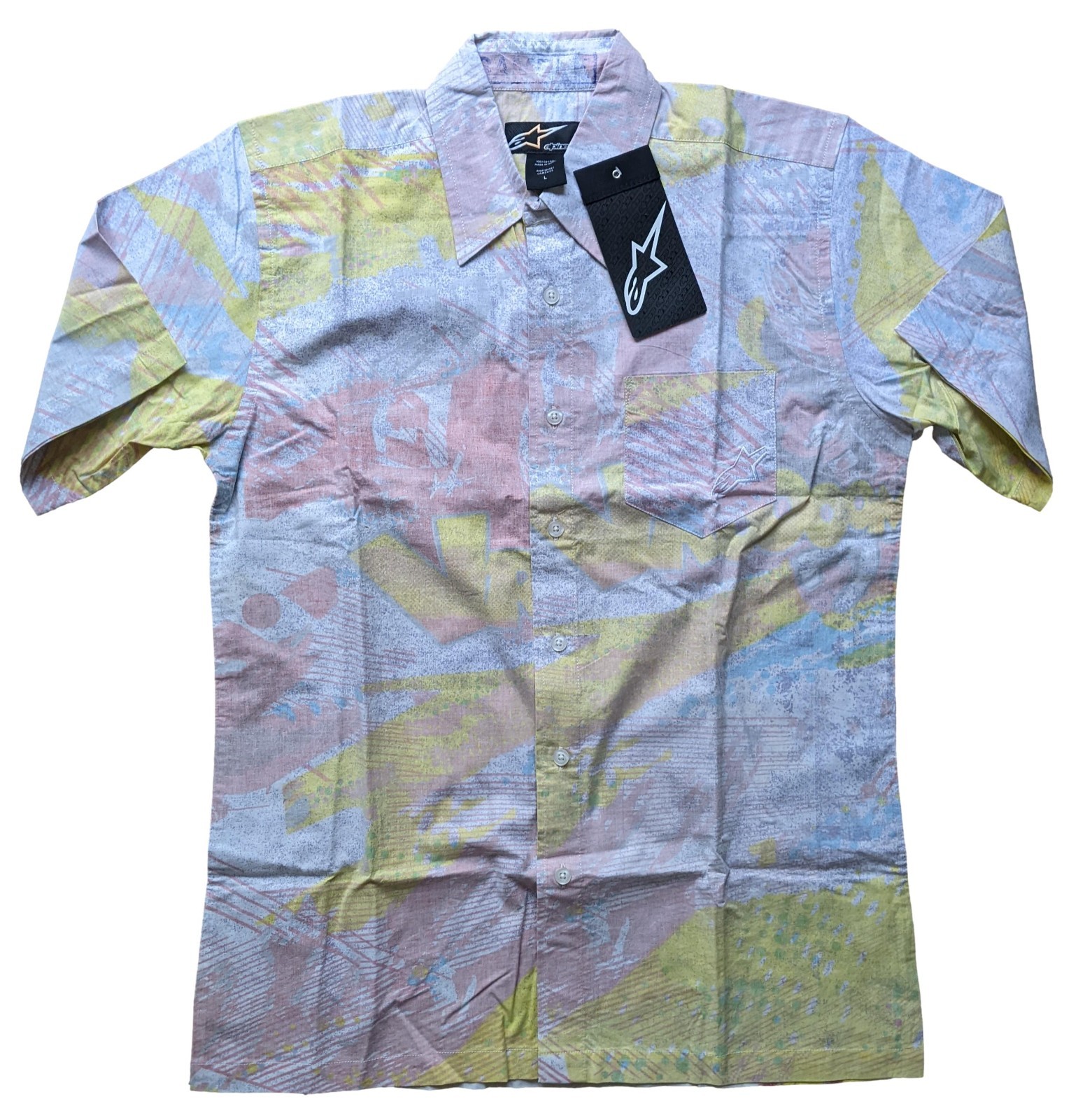 Alpinestars Men’s Short Sleeve Splat Camo Print Shirt Large