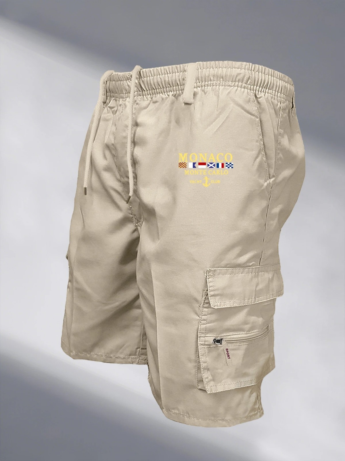 Men’s Tactical Cargo Shorts Elastic Waist Outdoor Casual Work Jogging Shorts