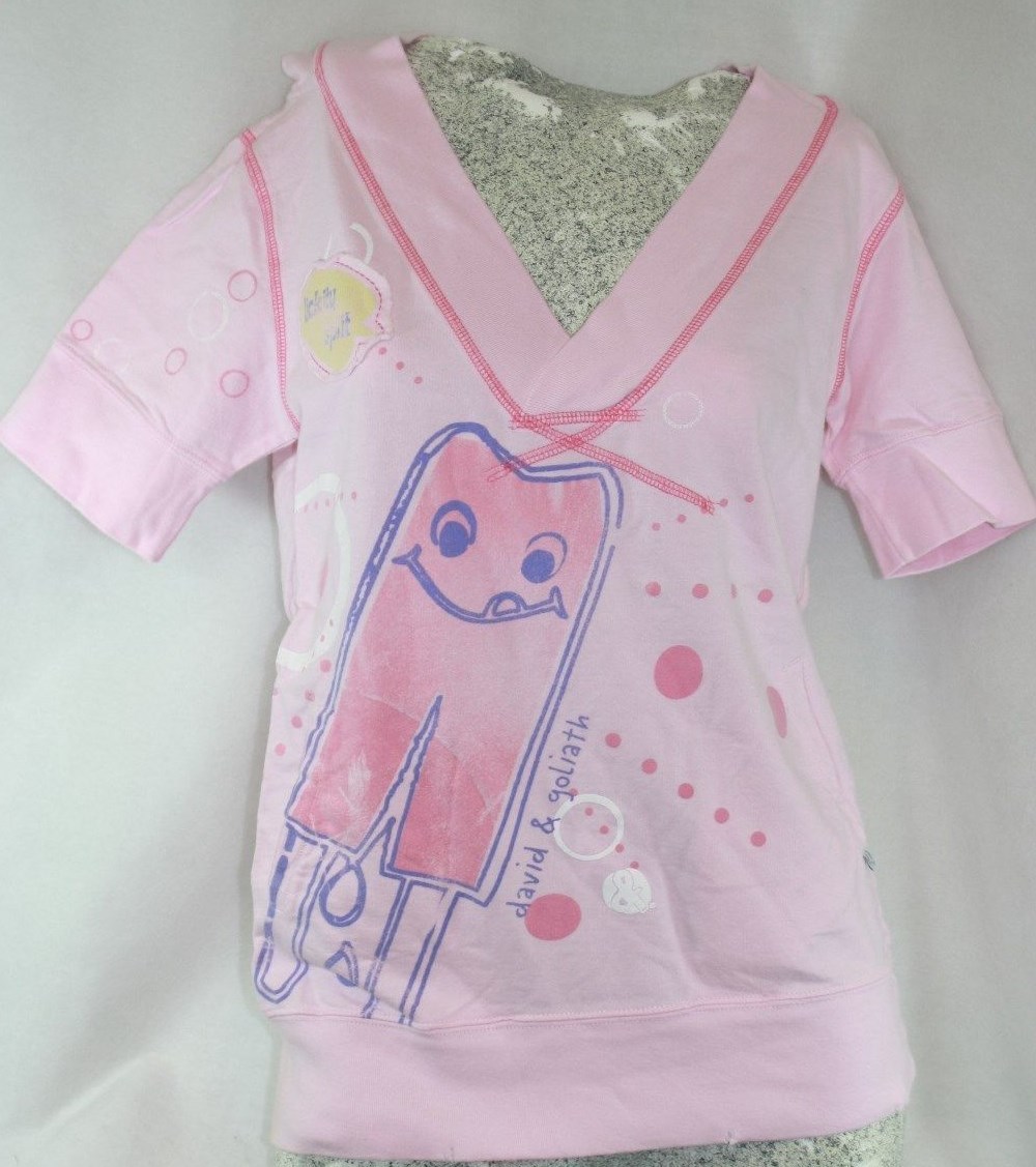 Womens Juniors David & Goliath Lickity Split Risque Short Sleeve V Neck Hoodie