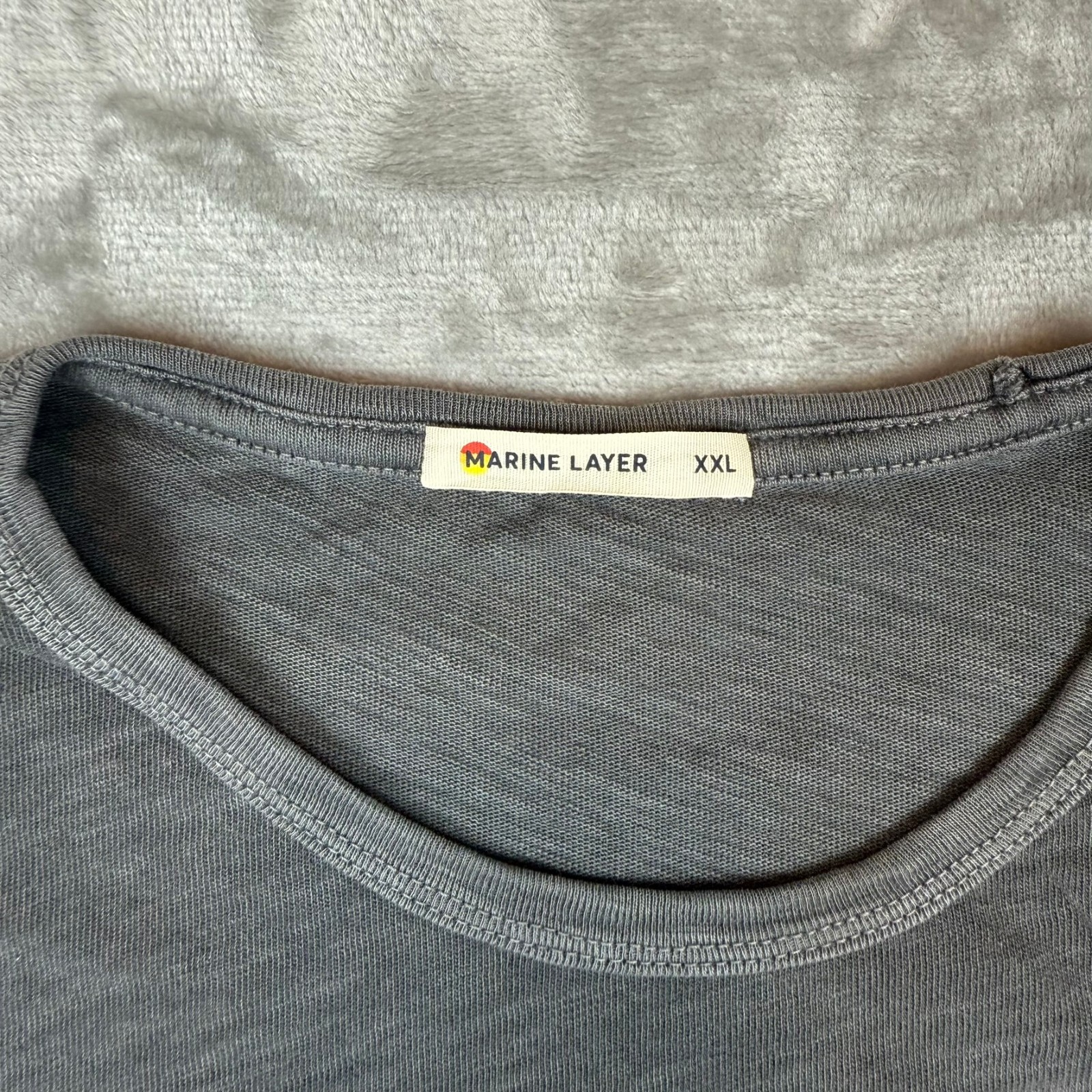 Marine Layer Heavy Slub Pocket Tee T-Shirt Men XXL Forged Iron Gray $64 New NWOT