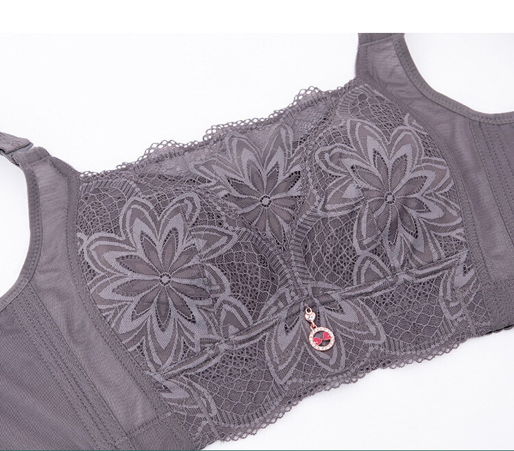 Women Bras Full coverage Floral Ultra-thin Plus size Wireless Underwear 20519
