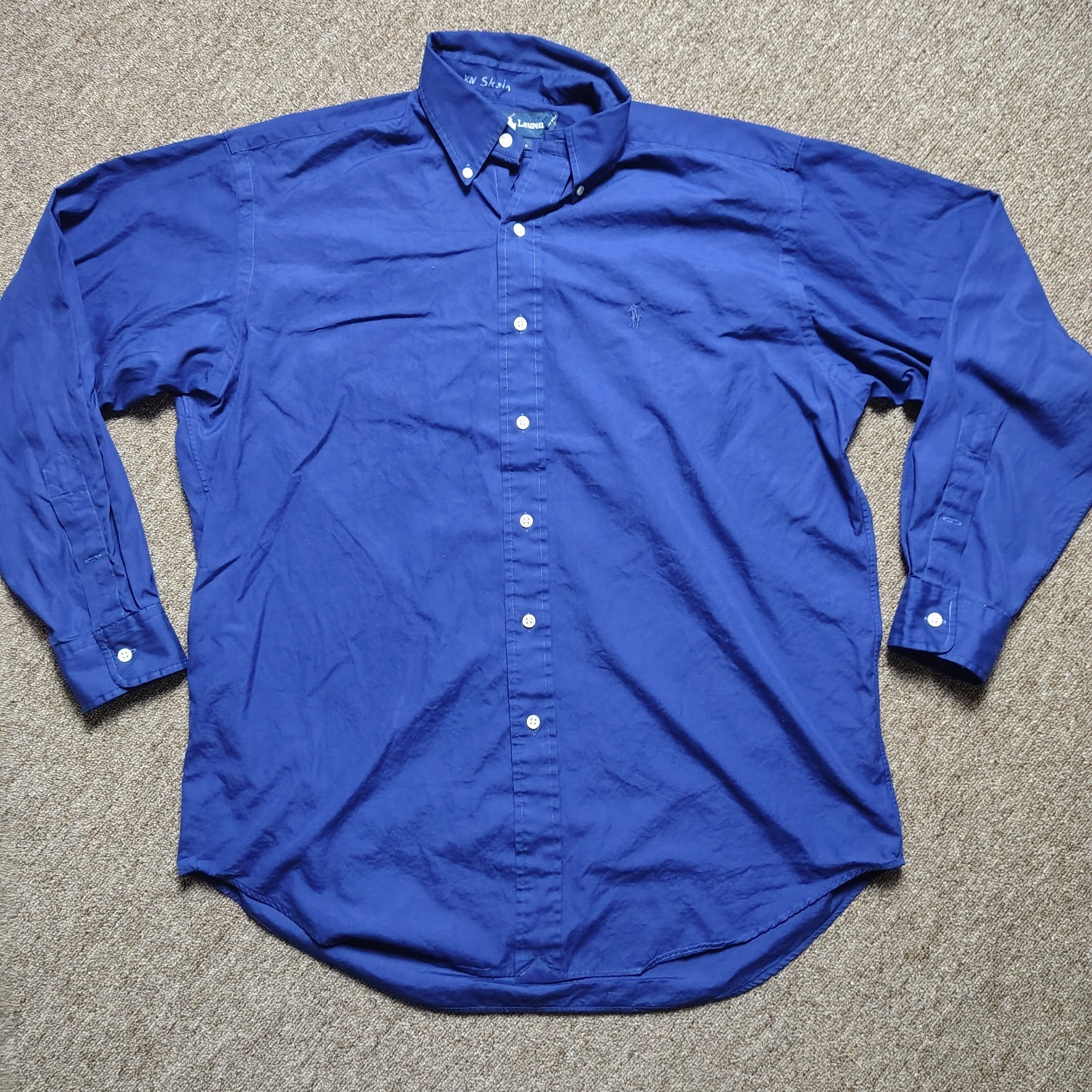 Ralph Lauren Blake Shirt Mens M Blue Button Down Oxford Pony Logo Cotton Classic