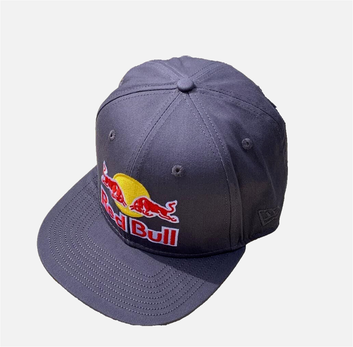 Slate Gray Flat Brim Cap w/ 3 logos. Snapback. BMX. MotorBike. MotoGP. Extreme.