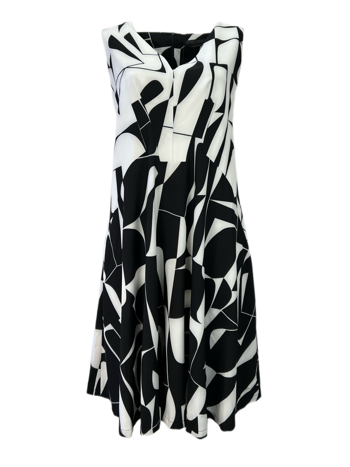 Marina Rinaldi Women’s Nero Dalia Sleeveless A Line Dress NWT