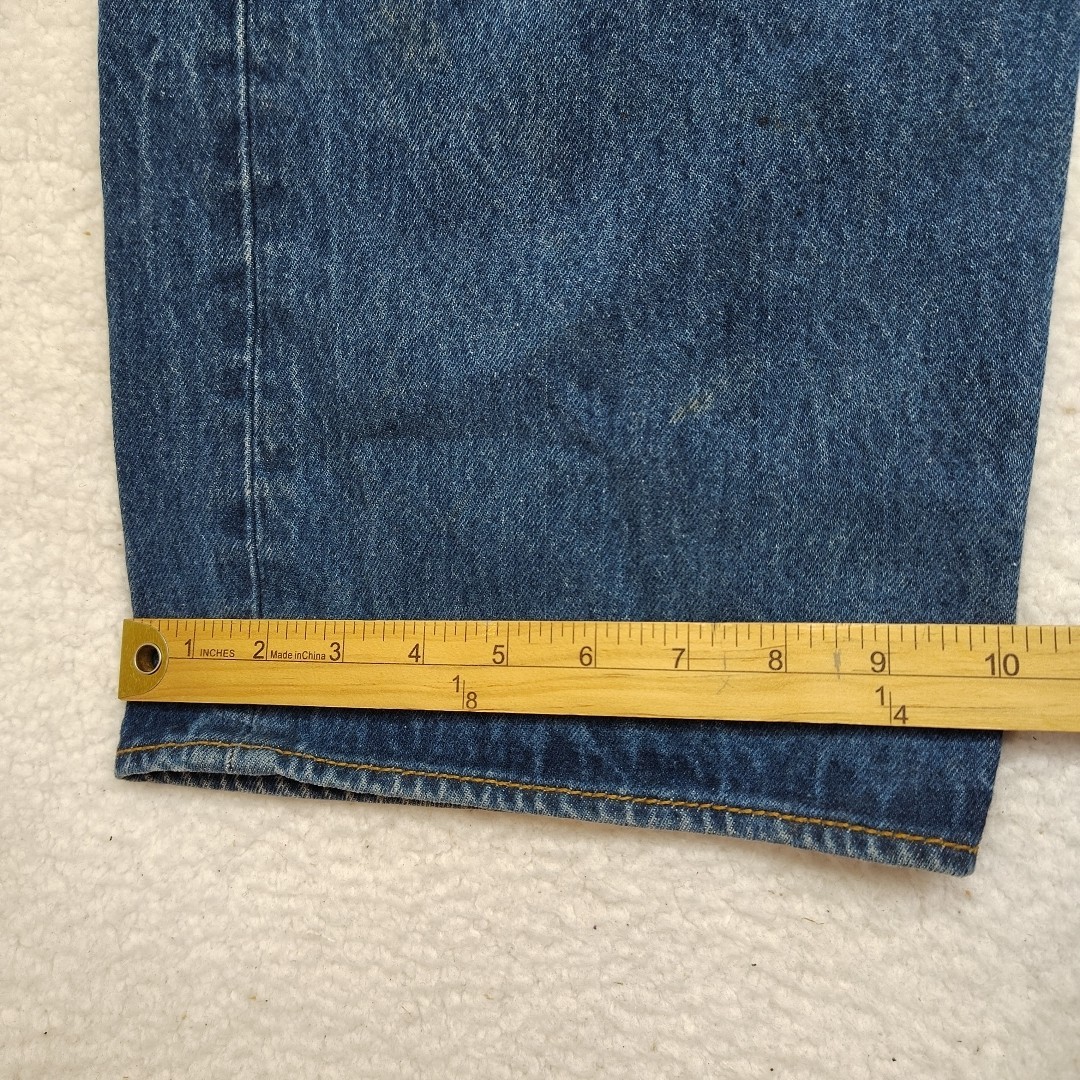 Levis Jeans 501 Mens 50×30 Button Fly Straight Leg Blue Denim Med Wash Work
