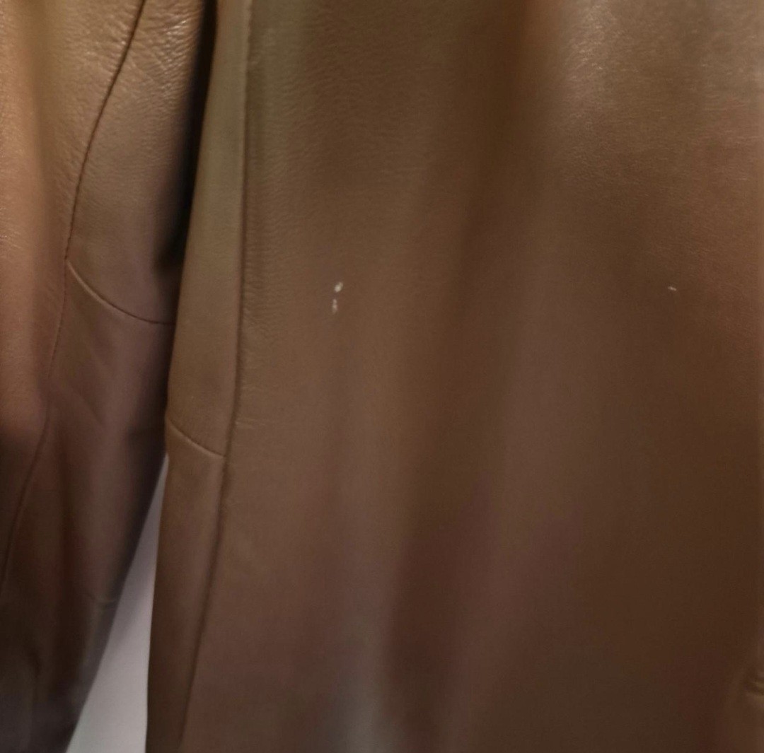 talbots brown leather jacket