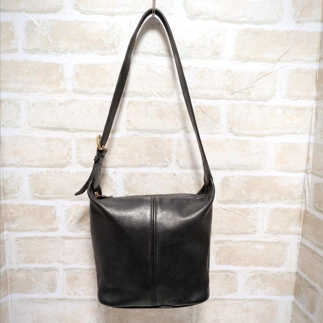 OLD COACH 4148 Shoulder Bag Black Made in Dominican Republic