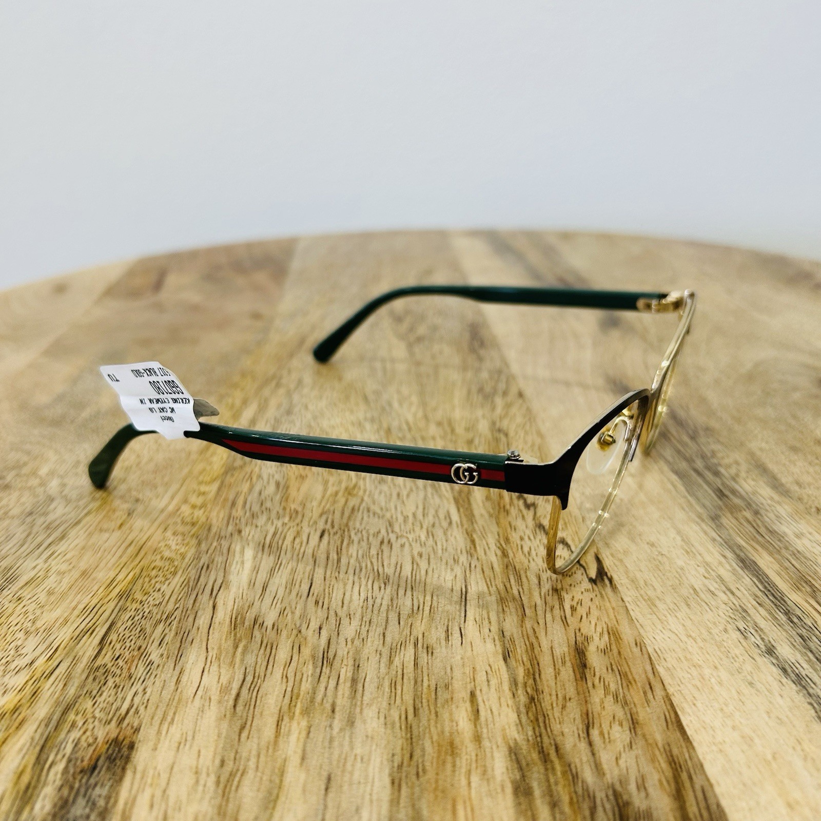 Gucci GG 0718O 004 Black Gold/Green Cat Eye Women’s Eyeglasses Defect 53 17 140