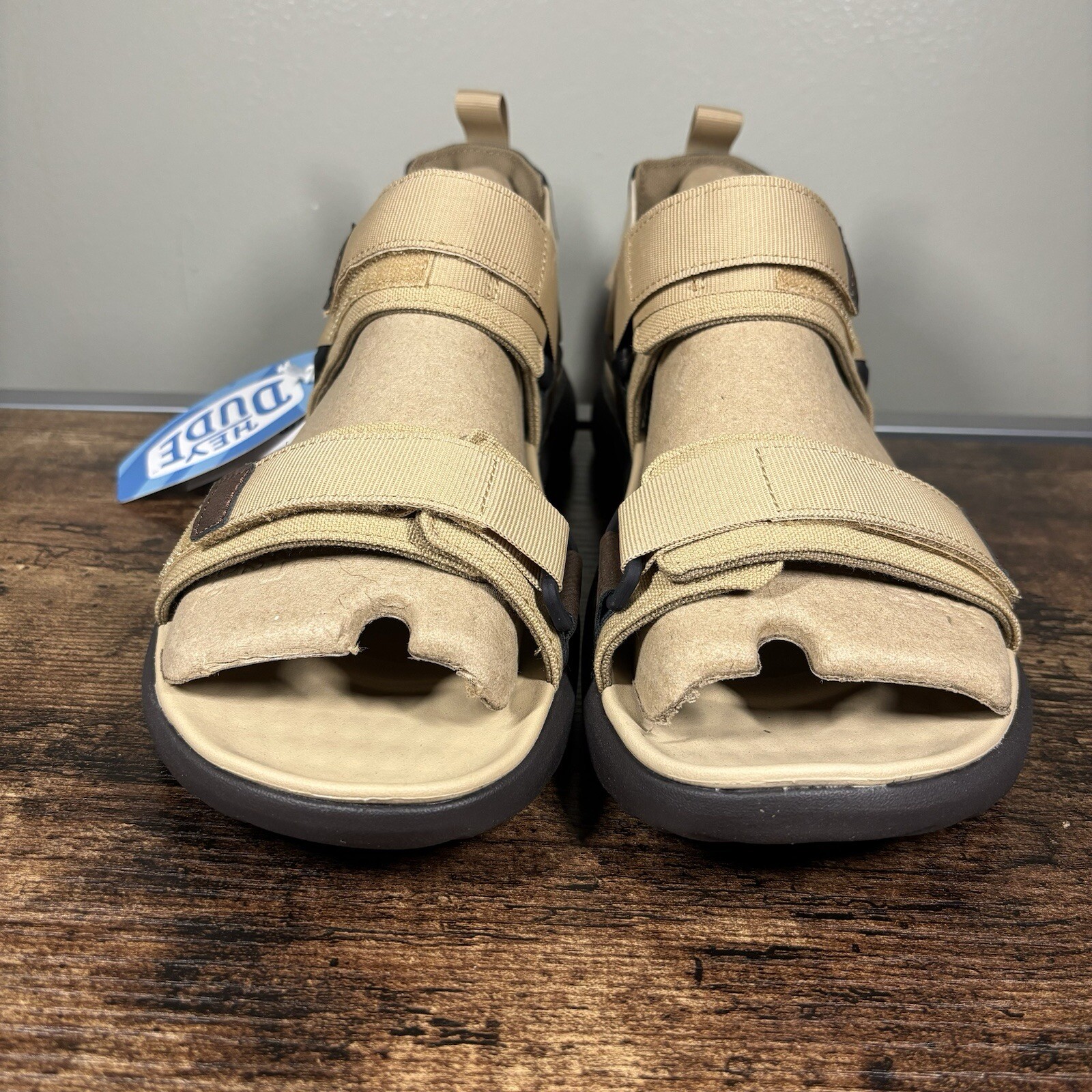 Hey Dude Carson Sandal Sport Mode Tan Brown Men’s Size 10 New