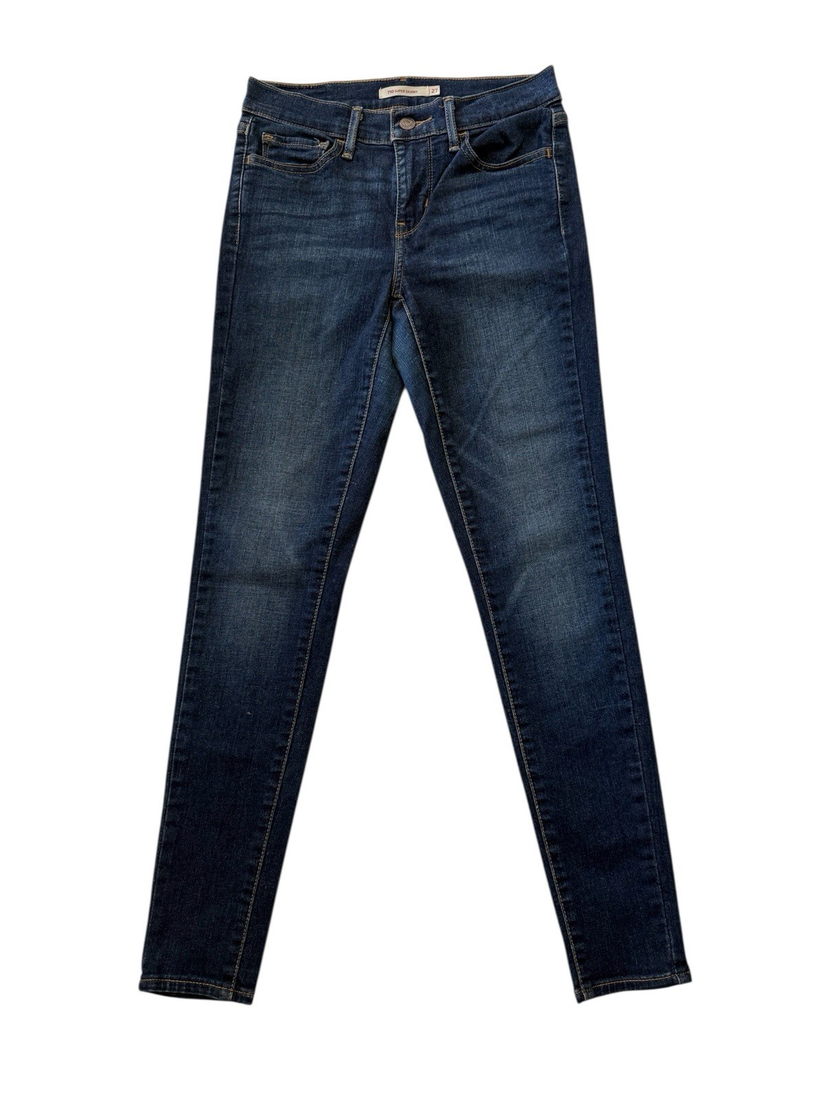 Levis Strauss 710 Super Skinny Jeans Blue Stretch Women’s 27×27 Good Condition👖