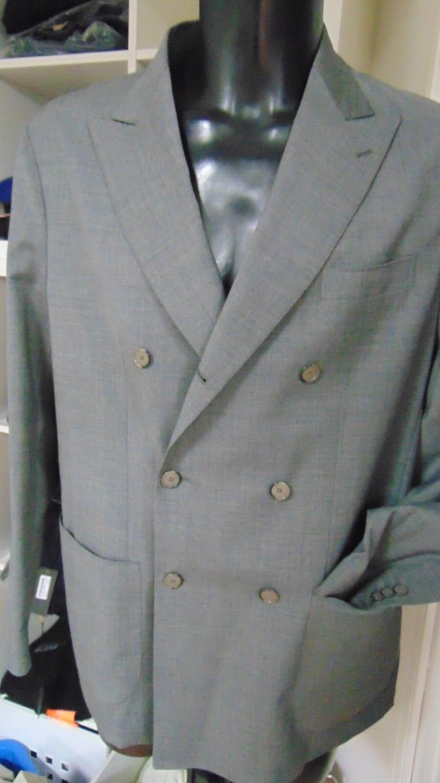 SANTANIELLO NEW DOUBLE BREASTED DRESS 50 FRESH WOOL SA-ES103 650.00 SLIM