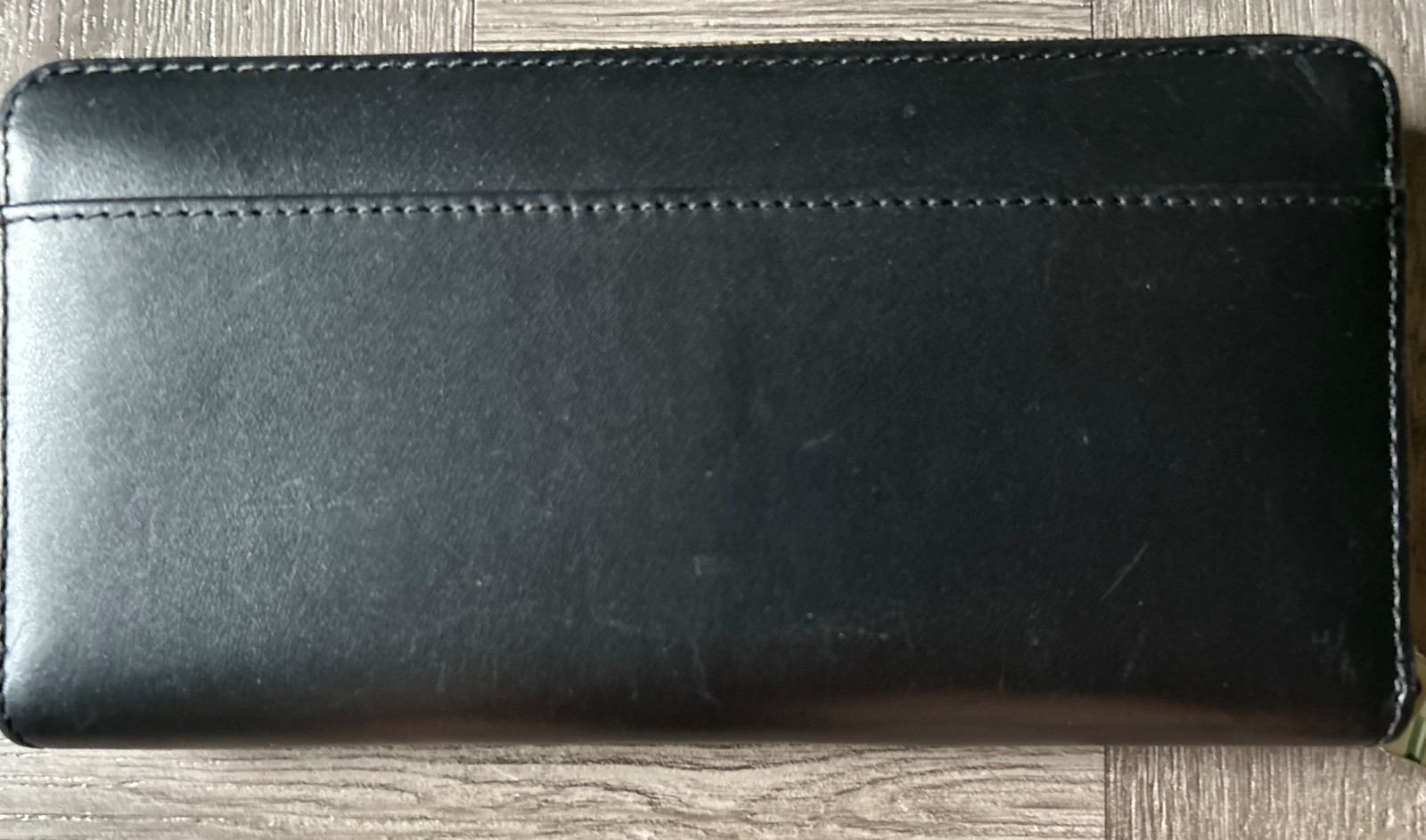 COACH x Peanuts Snoopy Leather Wallet Black White Yellow Woodstock Zip Around