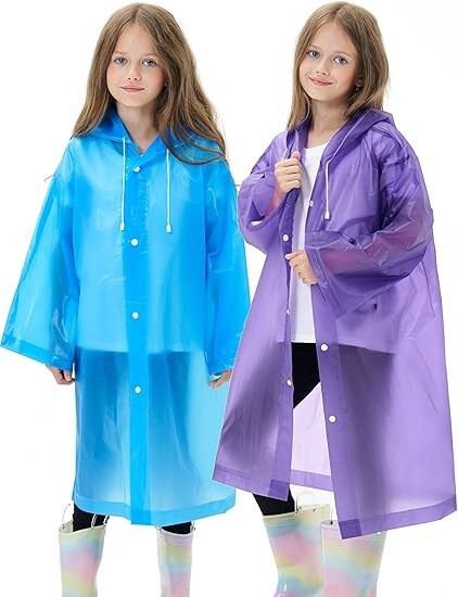 Unisex Adult Waterproof Raincoat Rain Coat Hooded Jacket Poncho Rainwear Camping