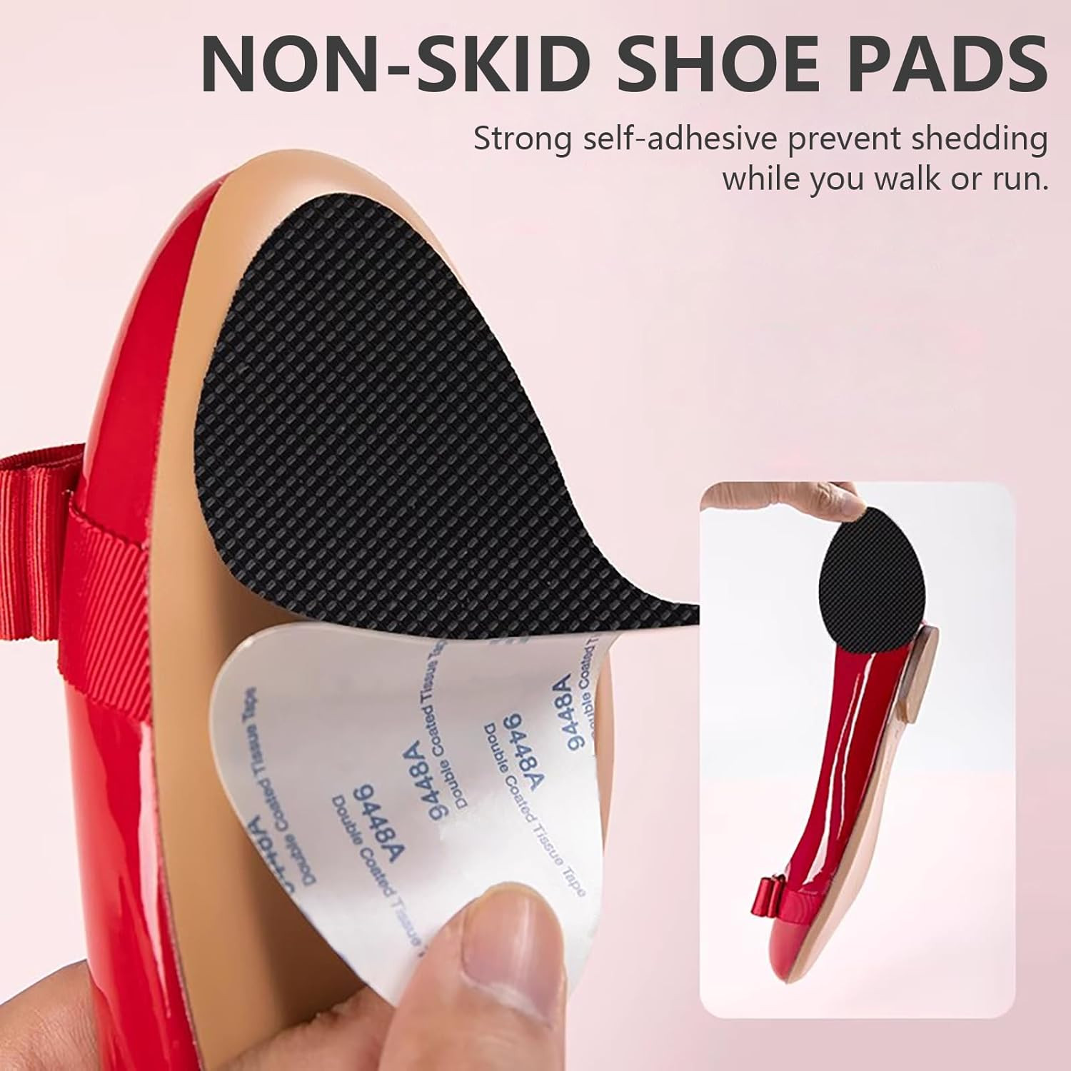 24Pcs Non-Skid Shoe Pads, Anti-Slip Shoe Grips for High Heels, Self-Adhesive …